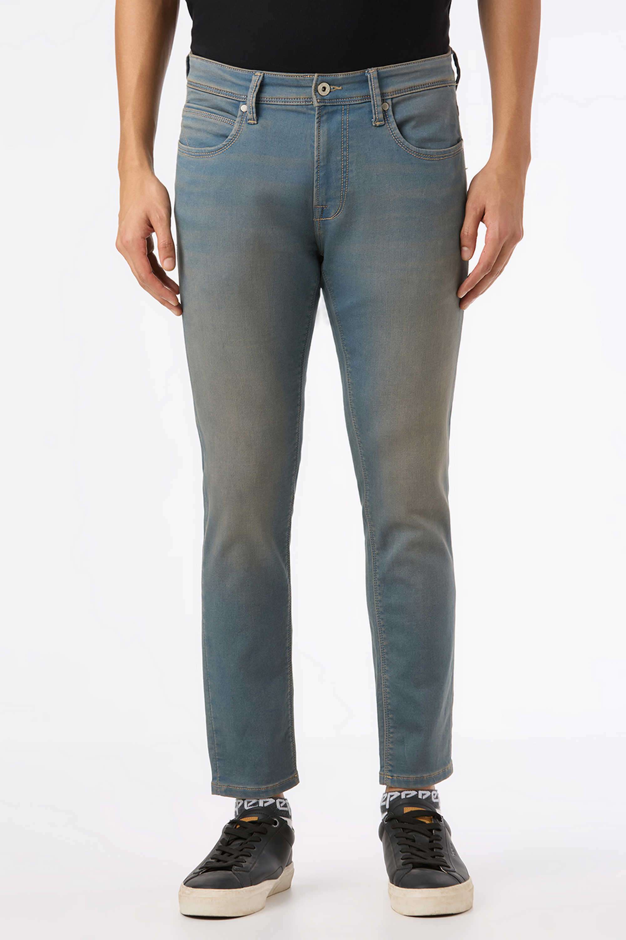 Solid-Cotton-Blend-Regular-Fit-Men-s-Jeans