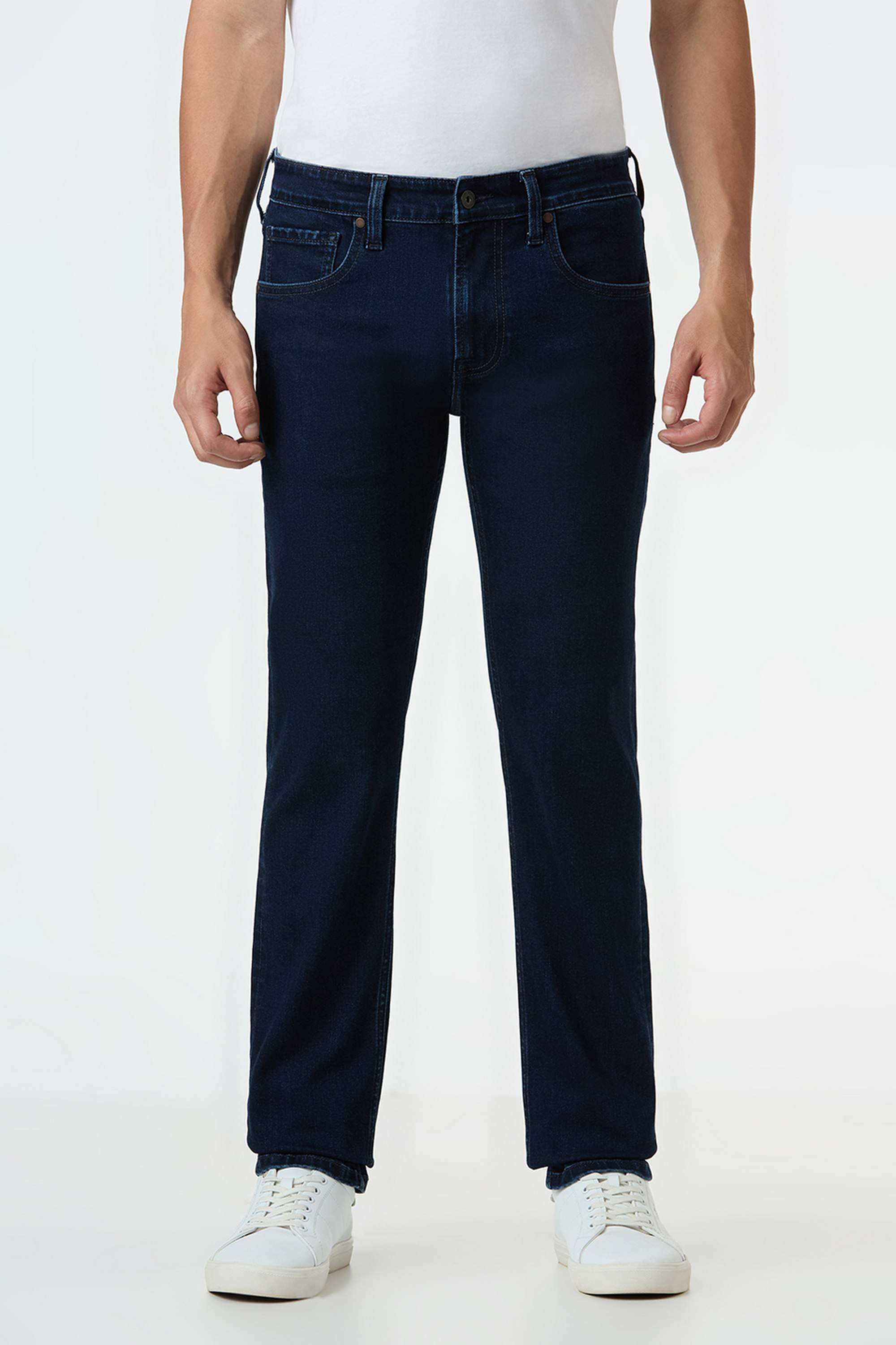 Solid-Cotton-Blend-Slim-Fit-Men-s-Jeans