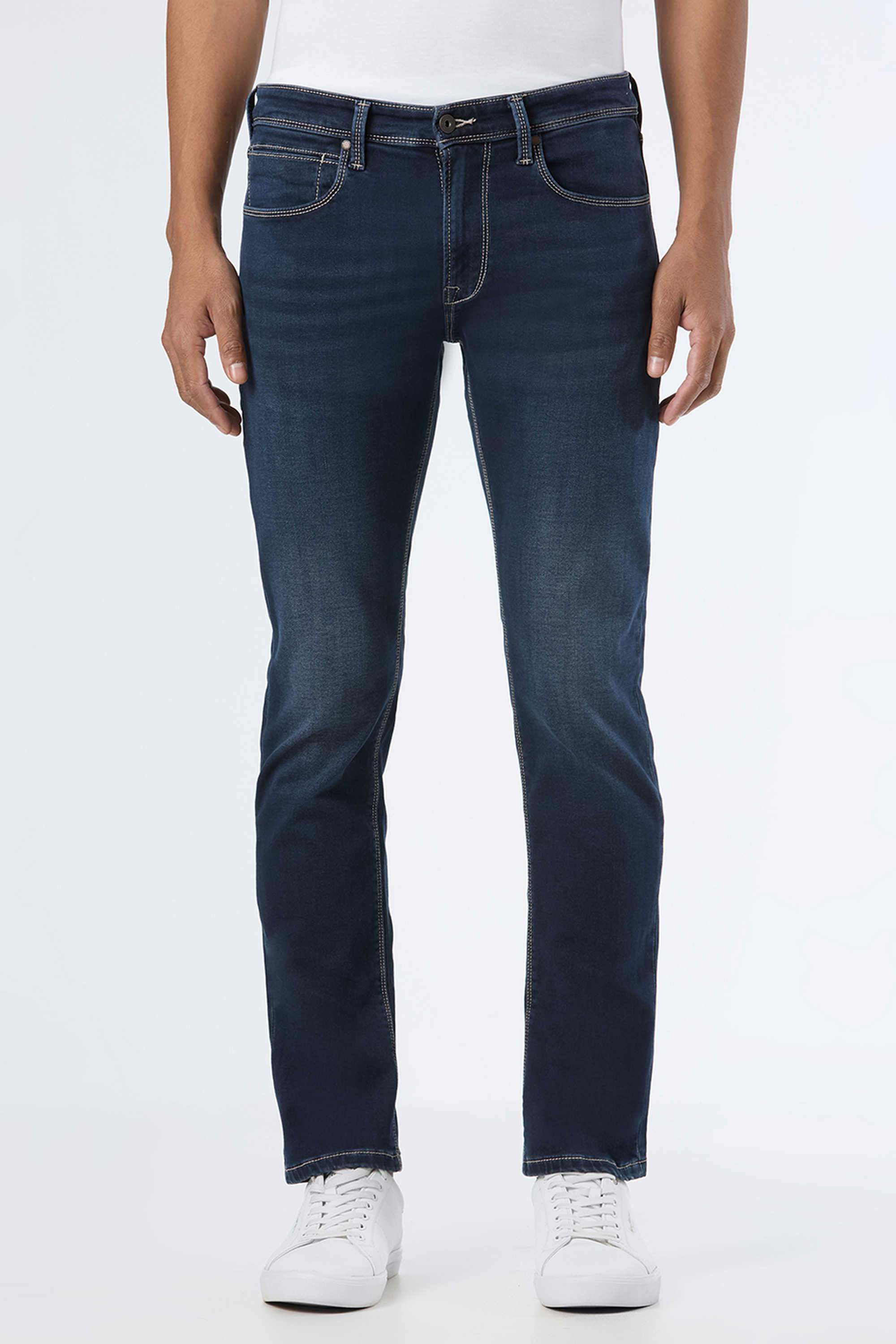 Light-Wash-Cotton-Slim-Fit-Men-Jeans