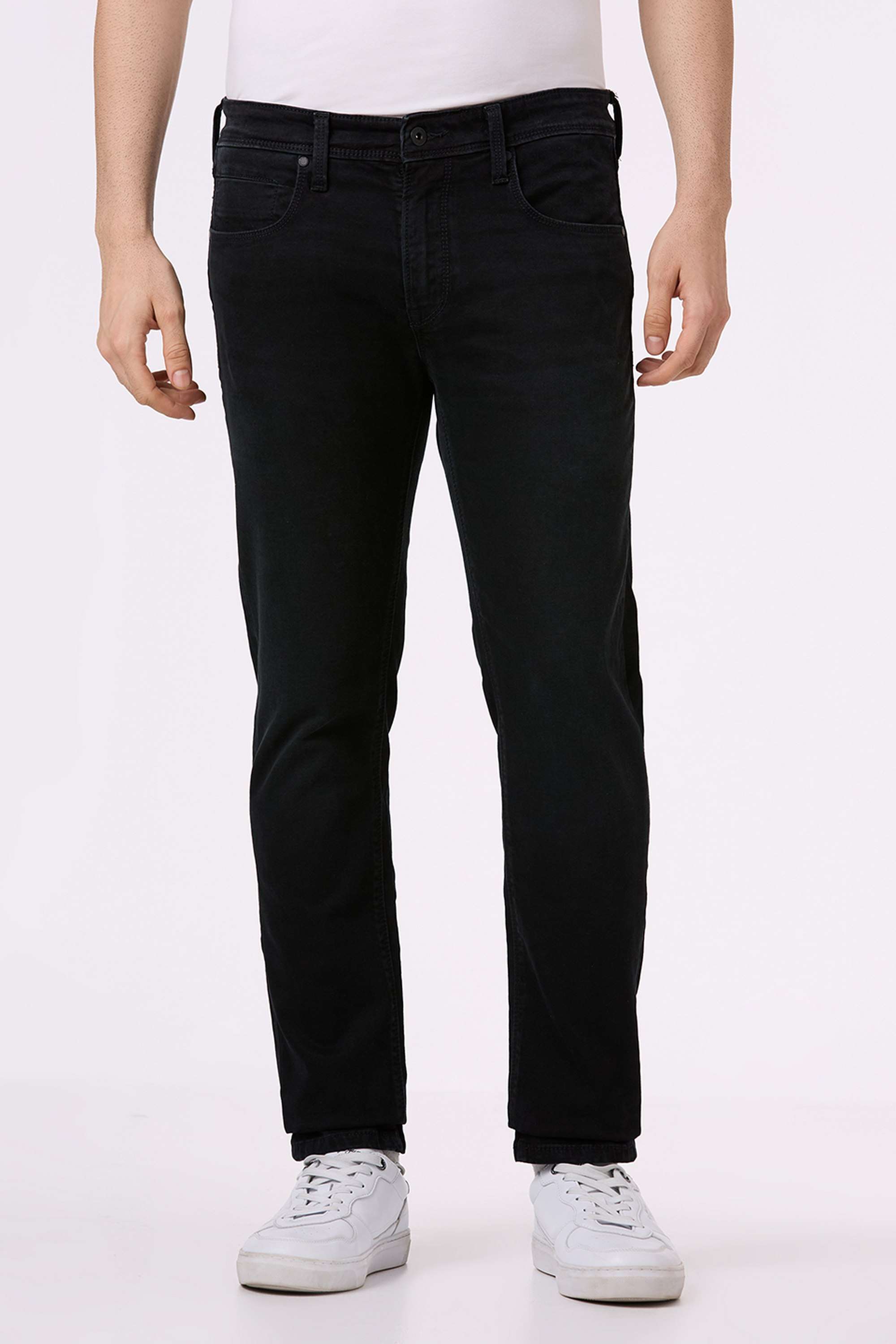 Solid-Cotton-Blend-Slim-Fit-Men-s-Jeans