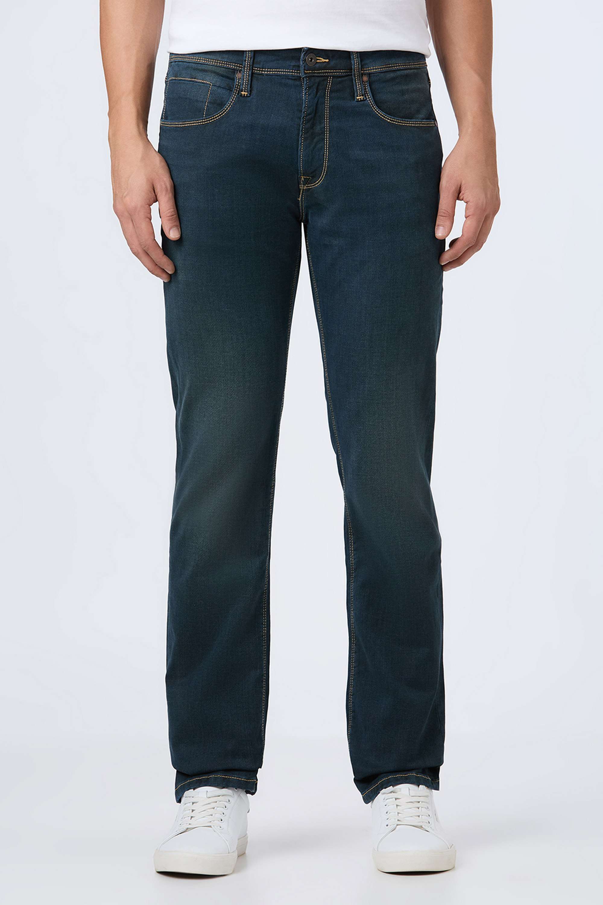 Solid-Cotton-Blend-Regular-Fit-Men-s-Jeans