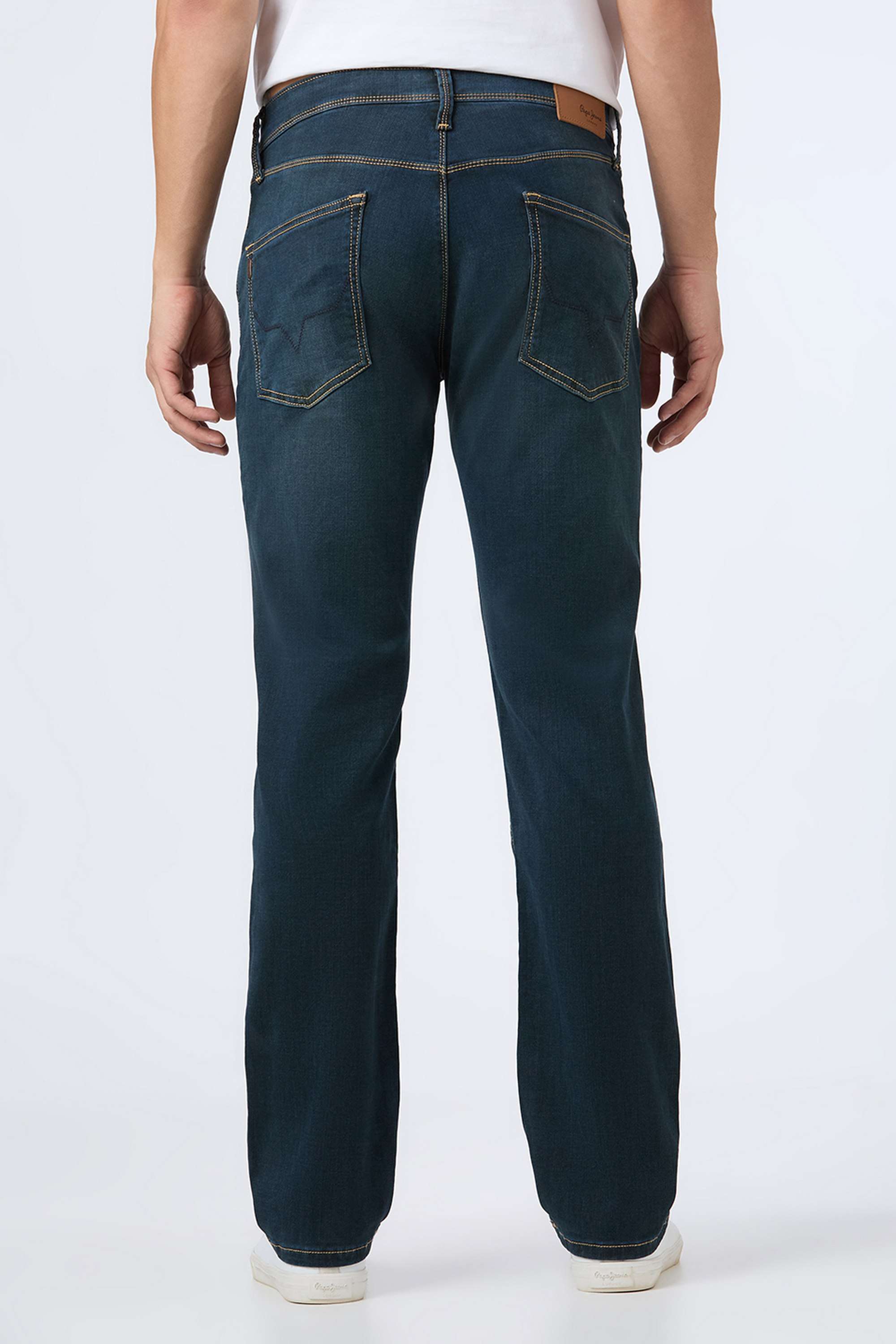 Solid-Cotton-Blend-Regular-Fit-Men-s-Jeans