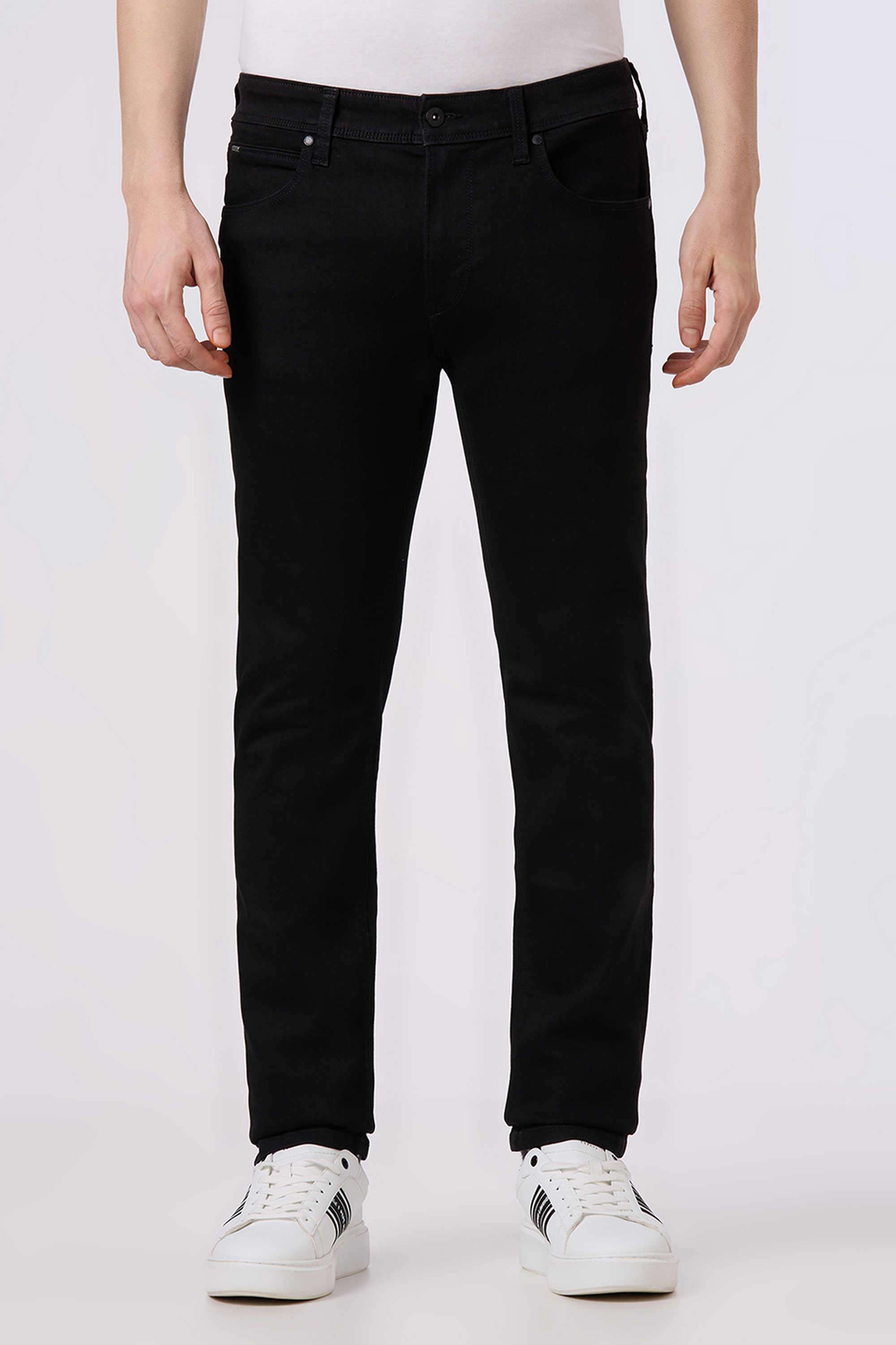 Light-Wash-Poly-Cotton-Slim-Fit-Men-Jeans