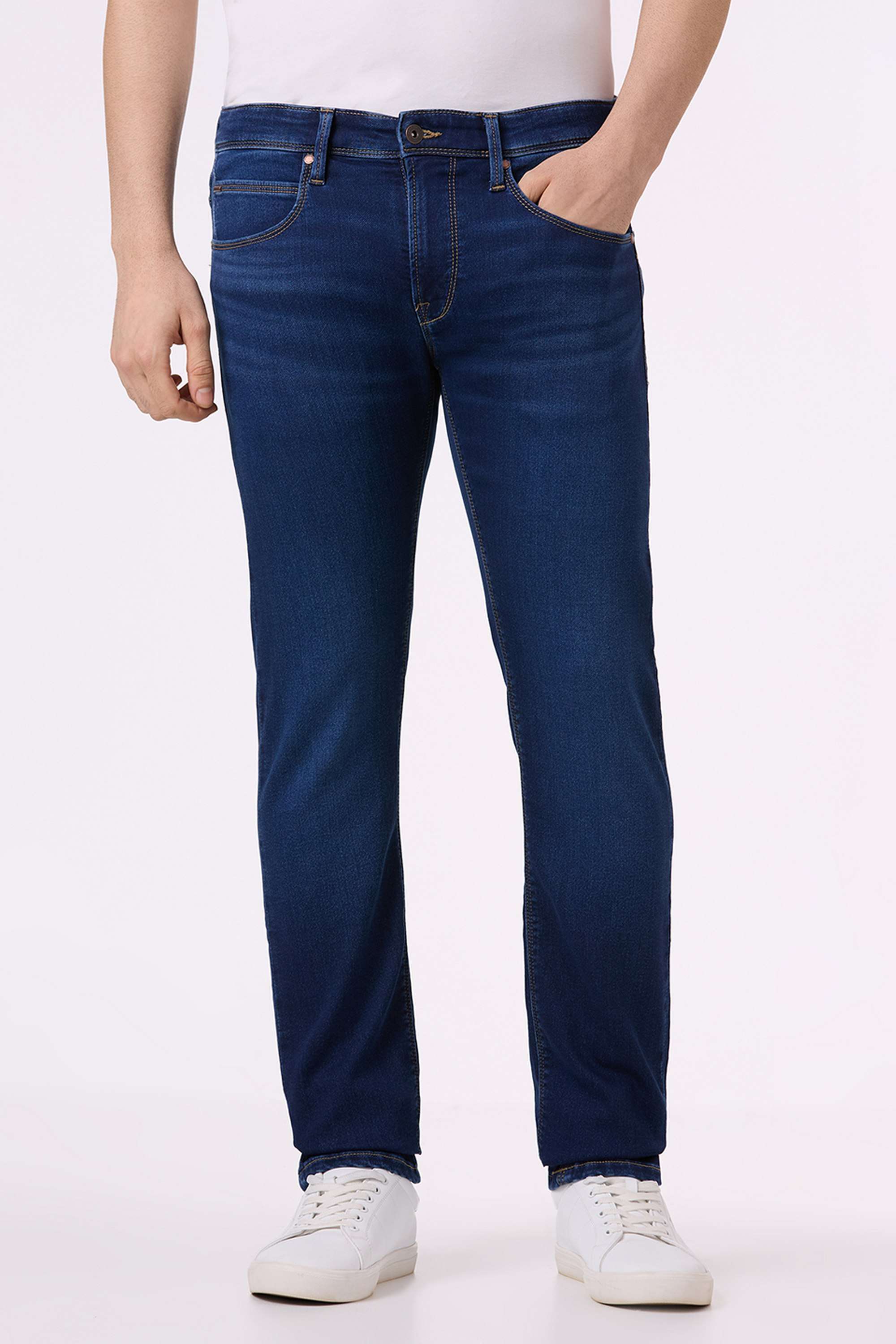 Solid-Cotton-Blend-Slim-Fit-Men-s-Jeans