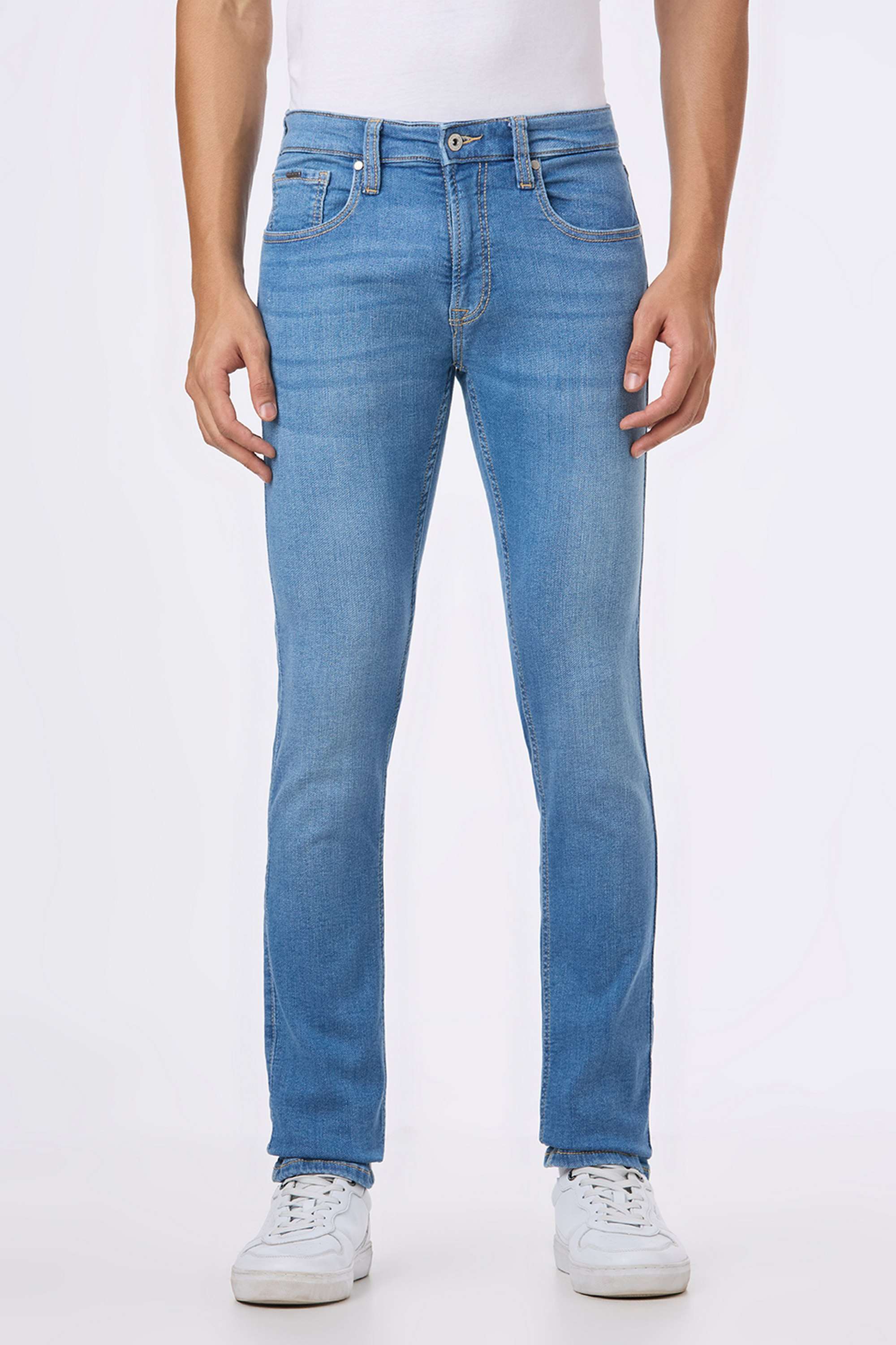 Solid-Cotton-Blend-Slim-Fit-Men-s-Jeans