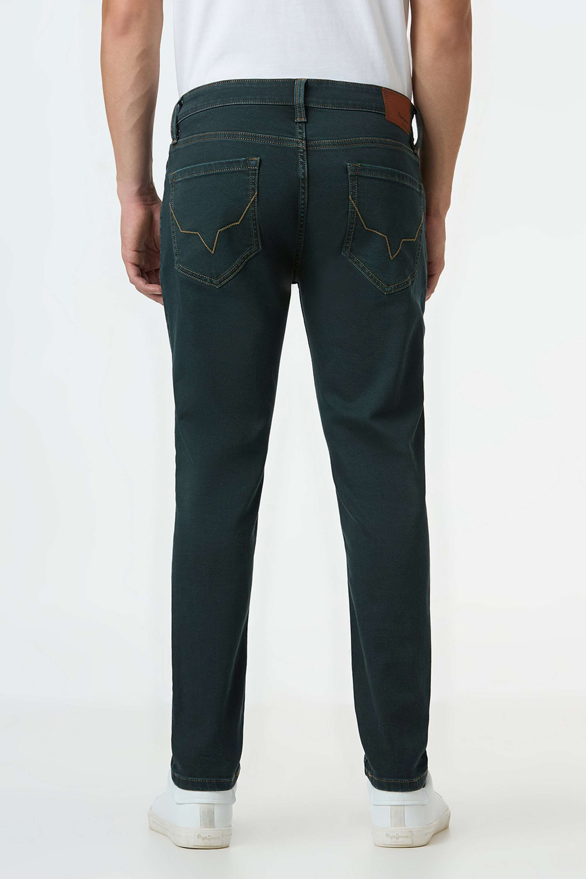 Solid-Cotton-Blend-Skinny-Fit-Men-s-Jeans