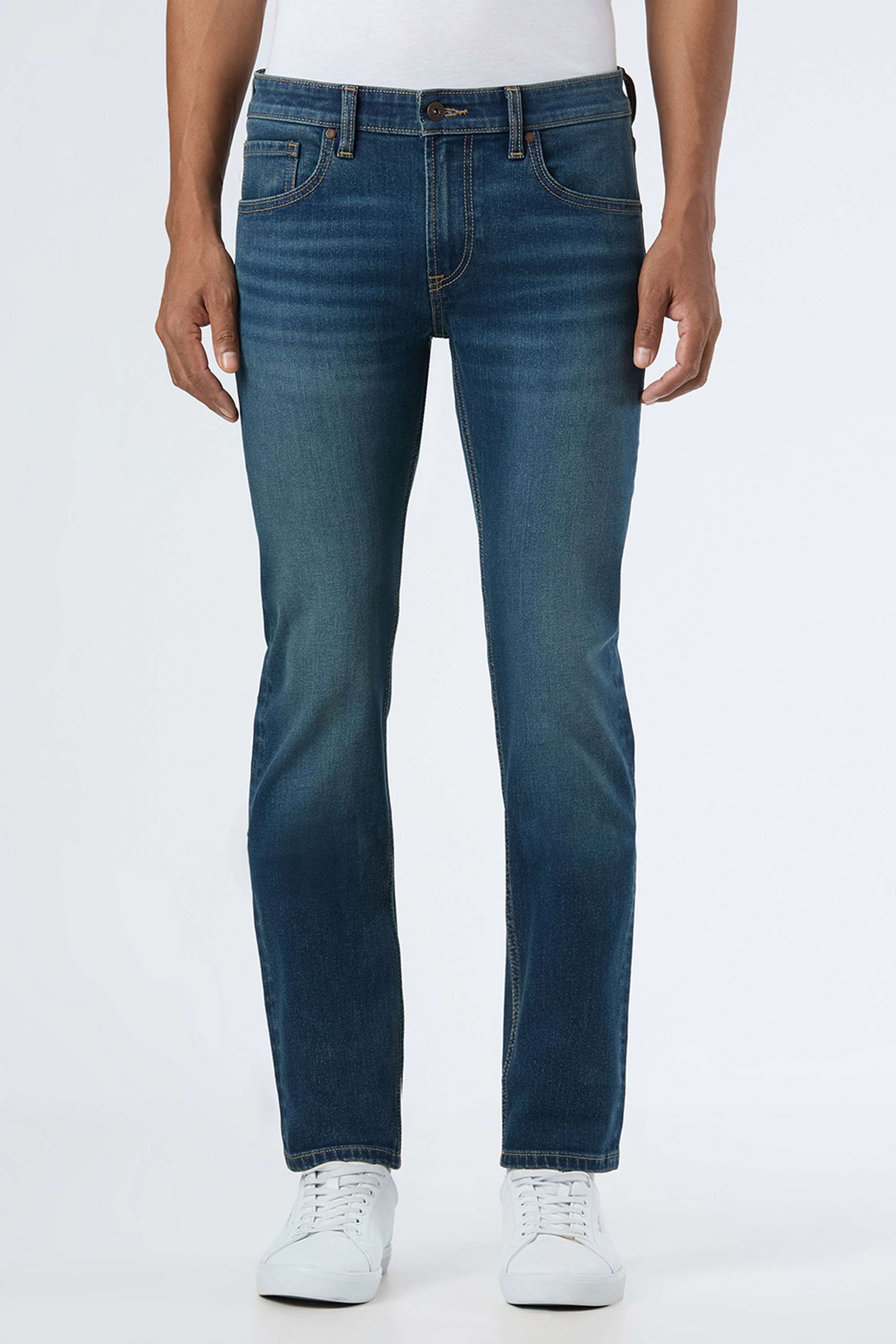 Solid-Cotton-Blend-Slim-Fit-Men-s-Jeans