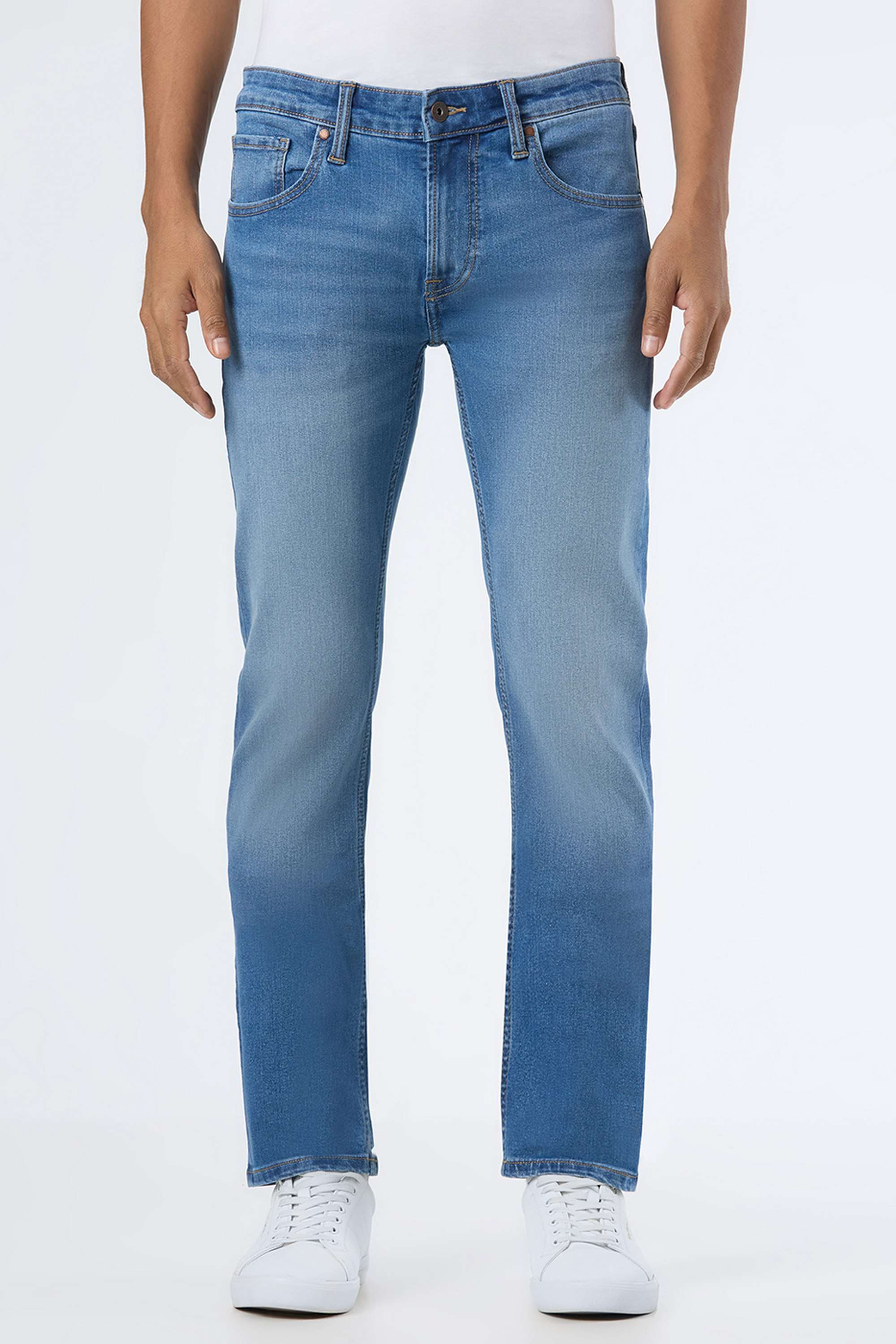Solid-Cotton-Blend-Slim-Fit-Men-s-Jeans