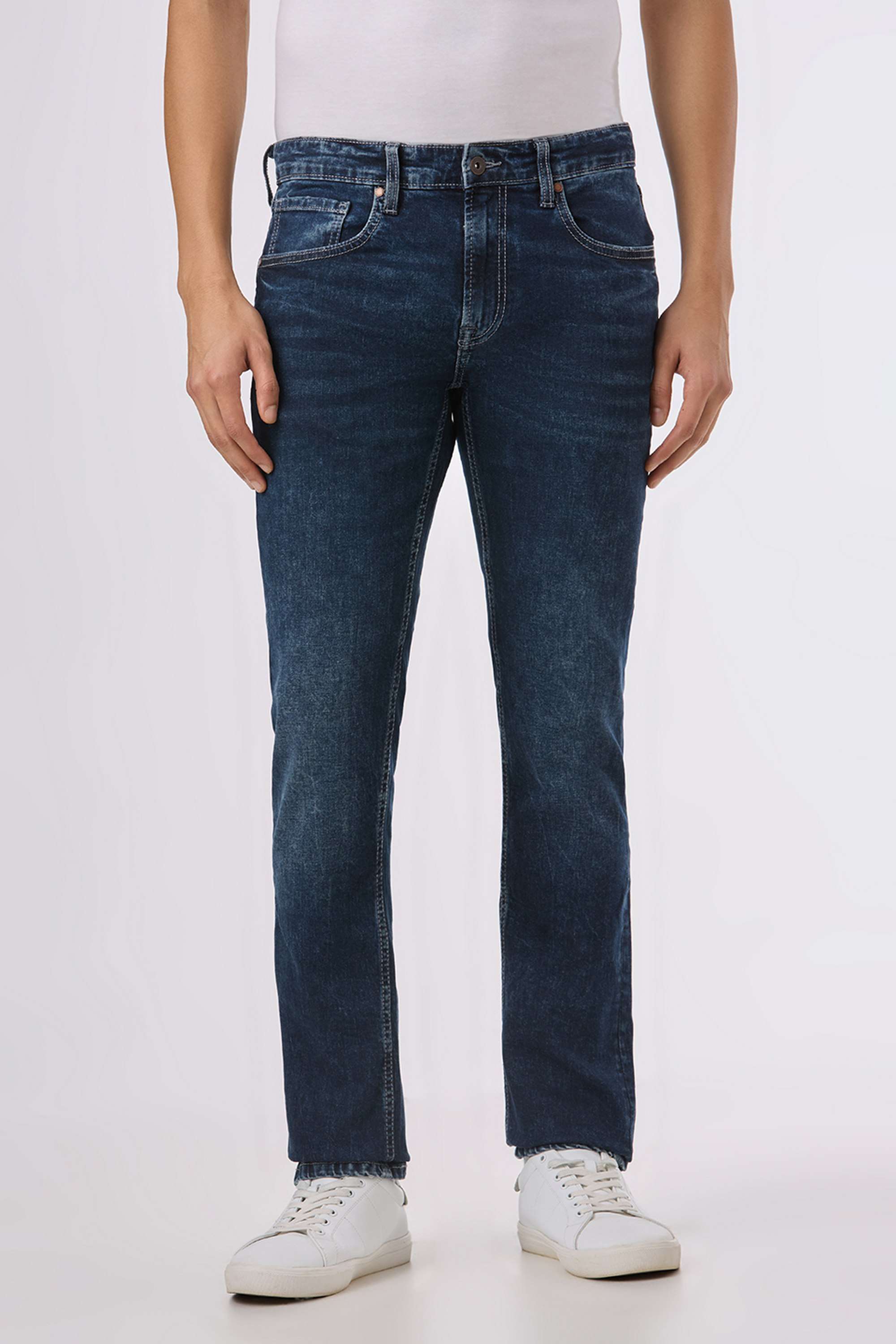 Solid-Cotton-Blend-Slim-Fit-Men-s-Jeans