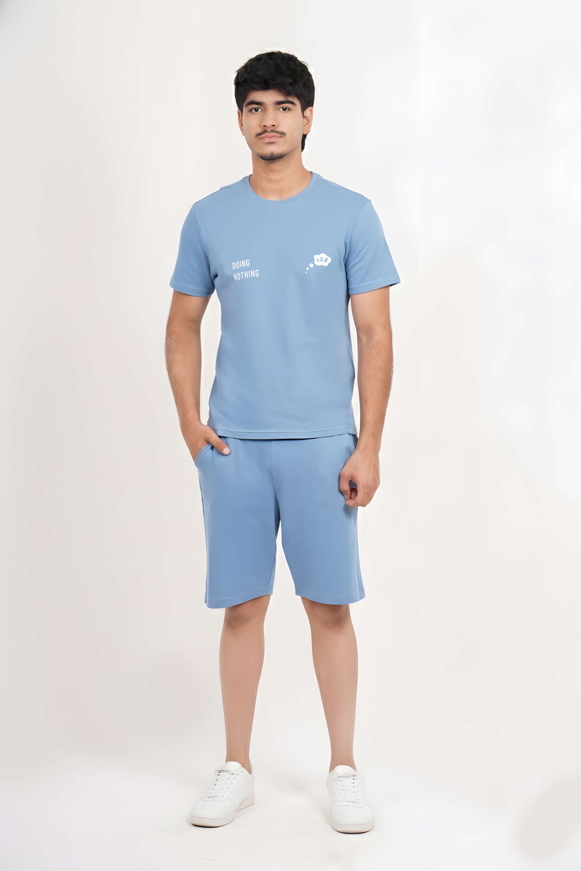 Solid-Cotton-Regular-Fit-Men-Co-Ord-Set