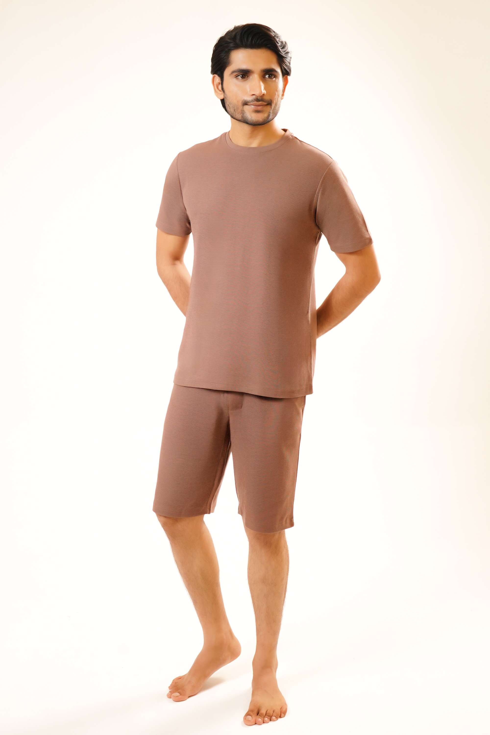 Solid-Poly-Cotton-Regular-Fit-Men-Co-Ord-Set