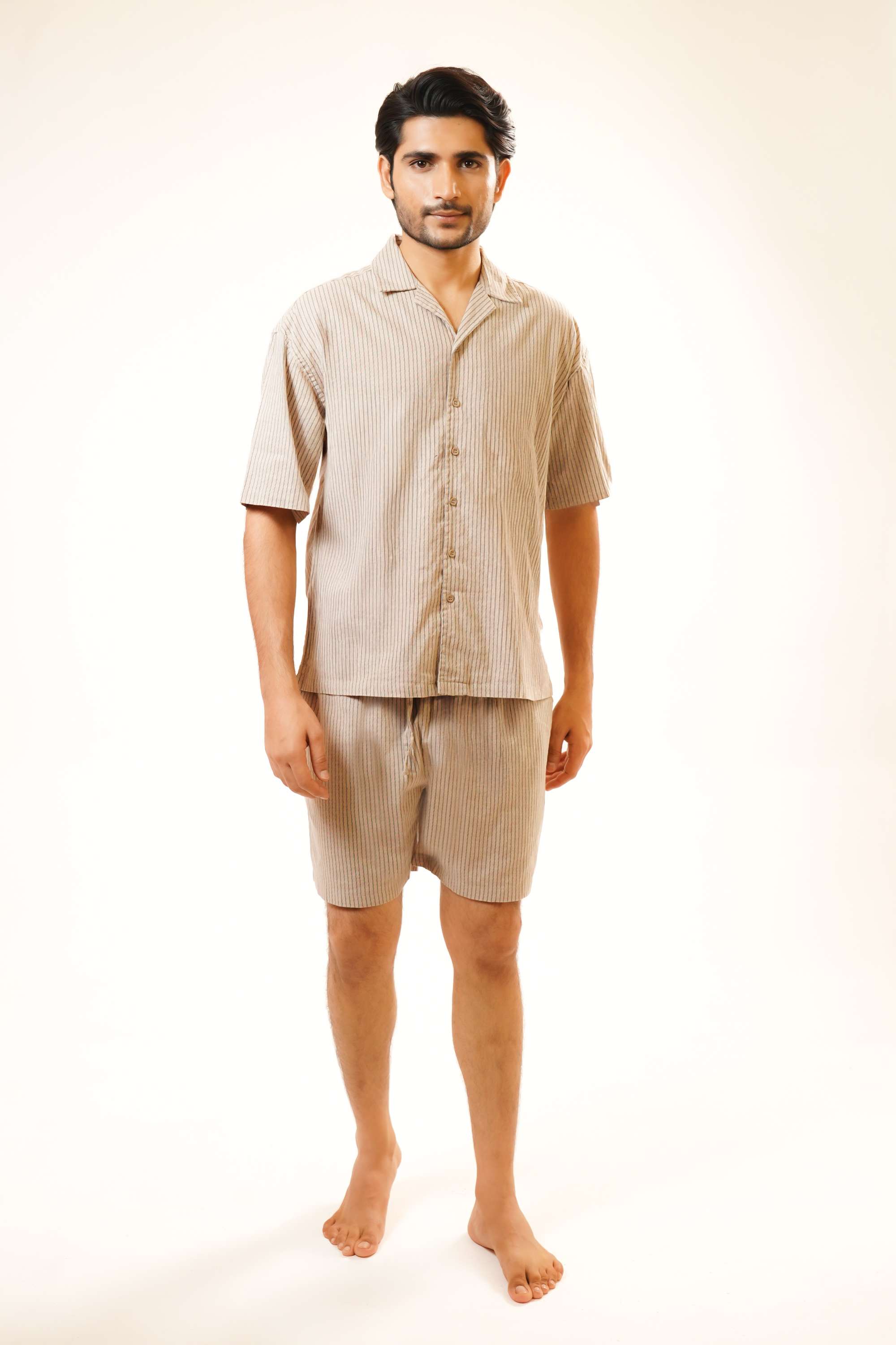 Stripes-Blended-Fabric-Regular-Fit-Men-s-Co-Ord-Set