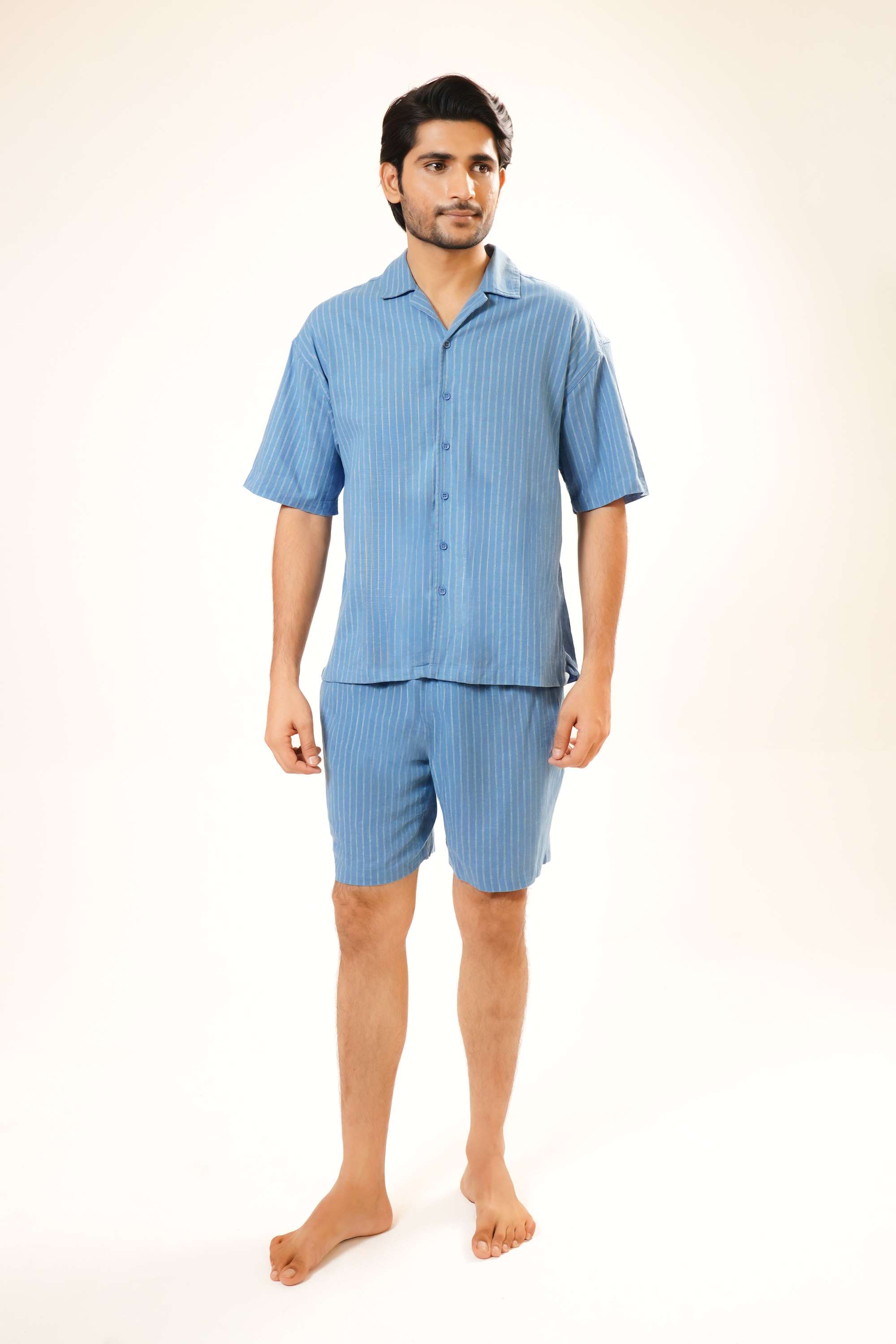 Stripes-Blended-Fabric-Regular-Fit-Men-s-Co-Ord-Set