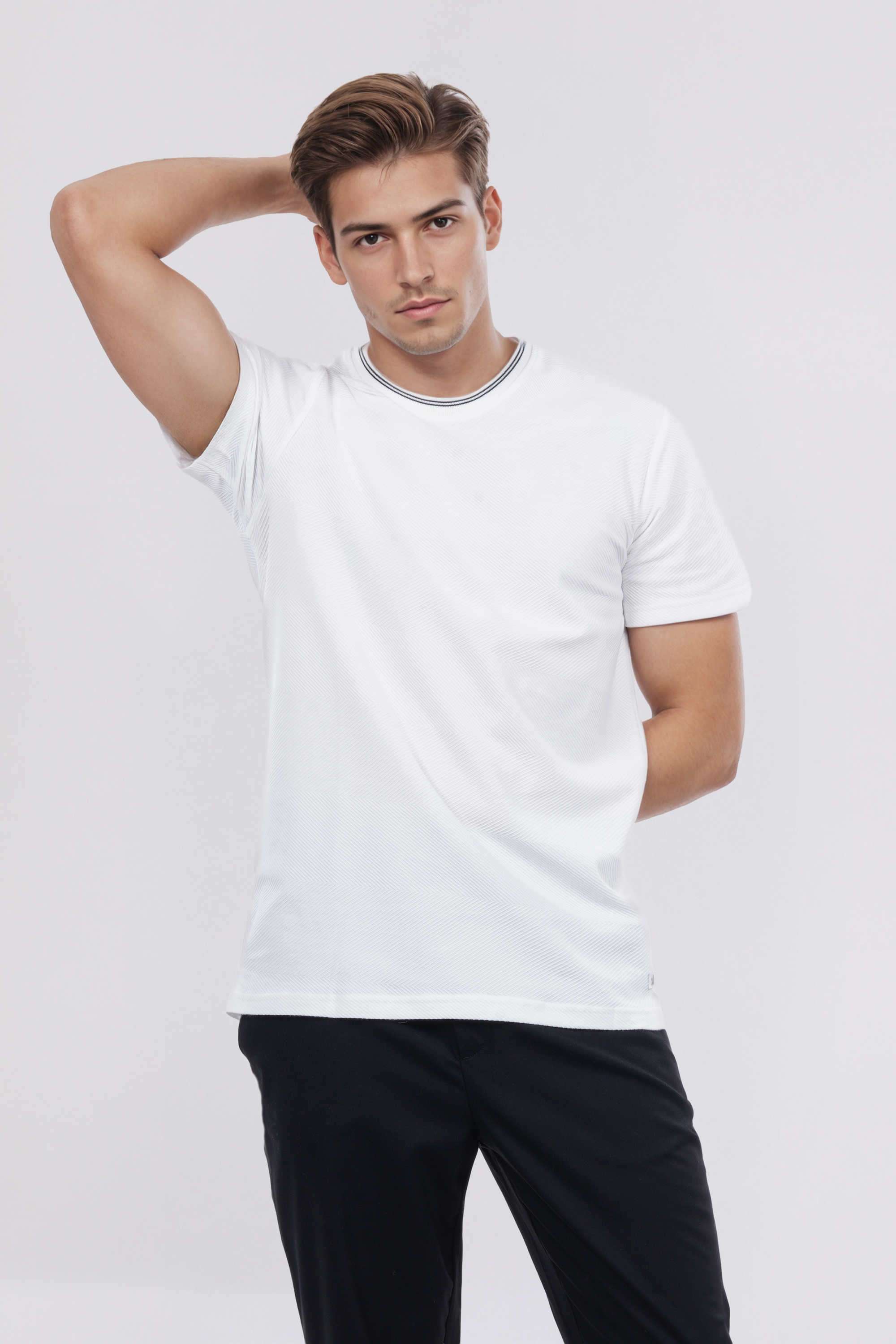 Structured-Cotton-Round-Neck-Men-s-T-Shirt