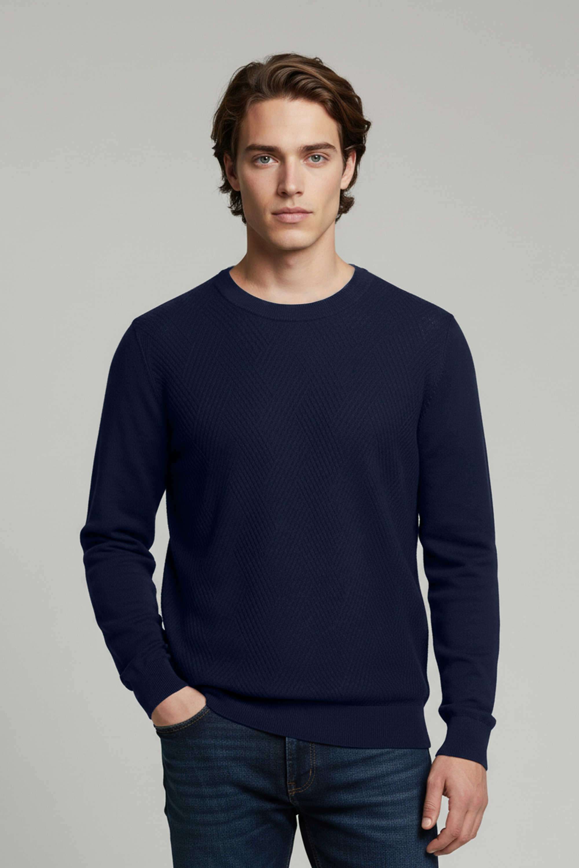 Solid-Cotton-Round-Neck-Men-s-Sweatshirt