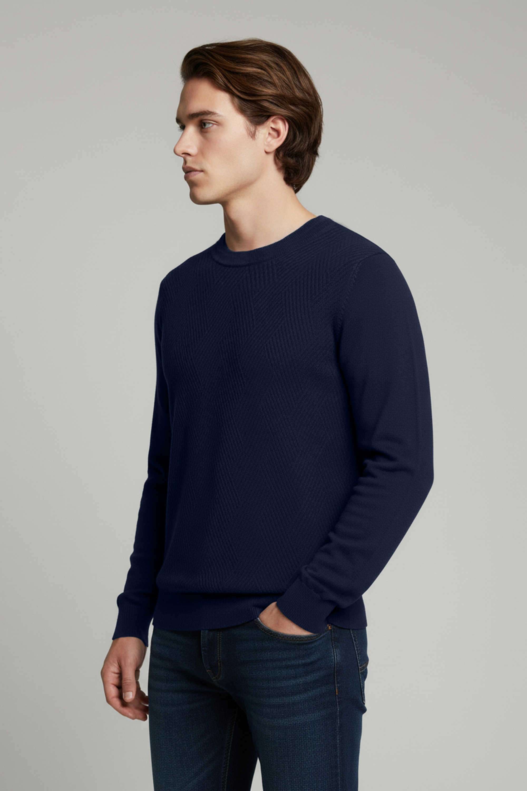 Solid-Cotton-Round-Neck-Men-s-Sweatshirt
