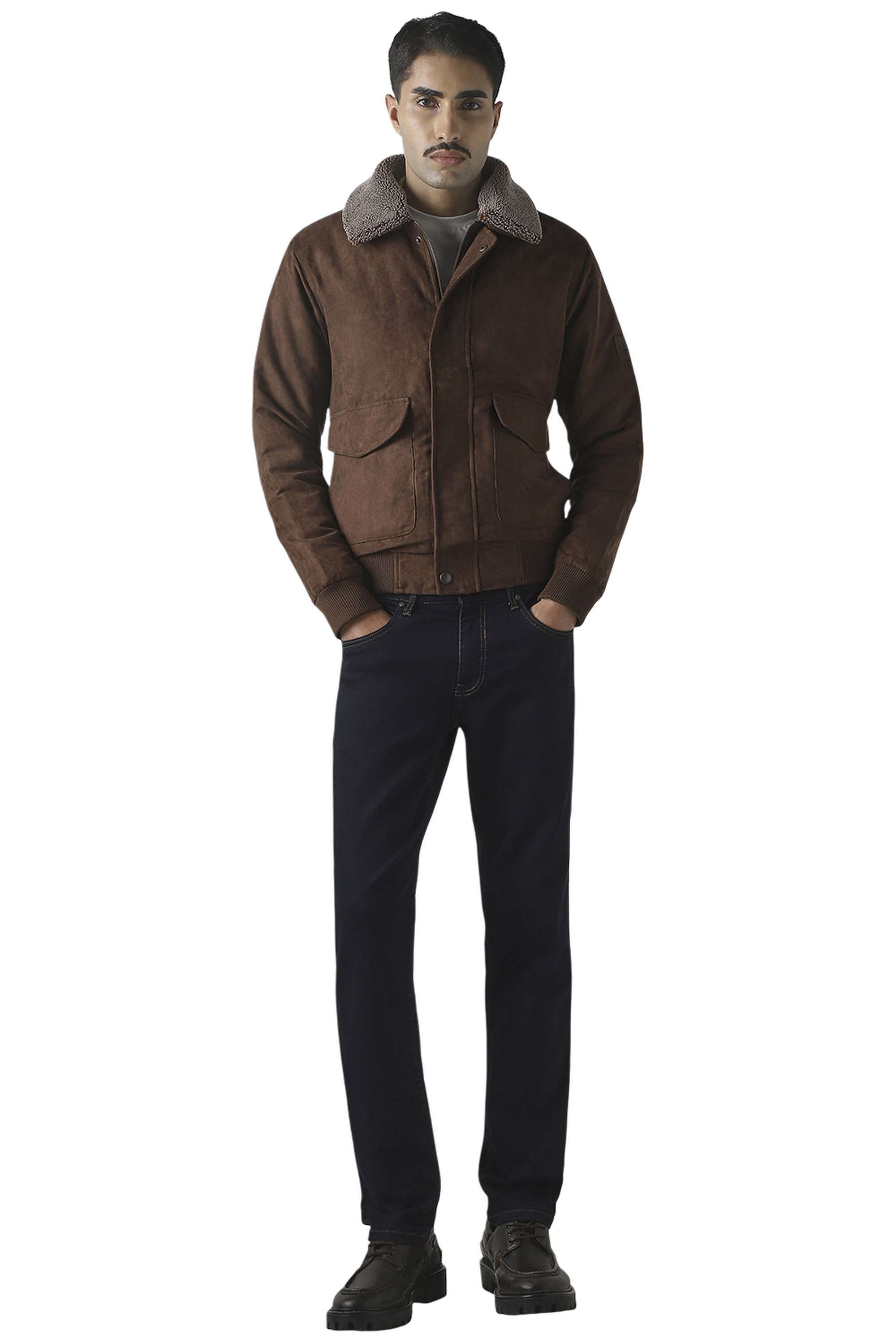 Solid-Cotton-Regular-Fit-Men-s-Jacket