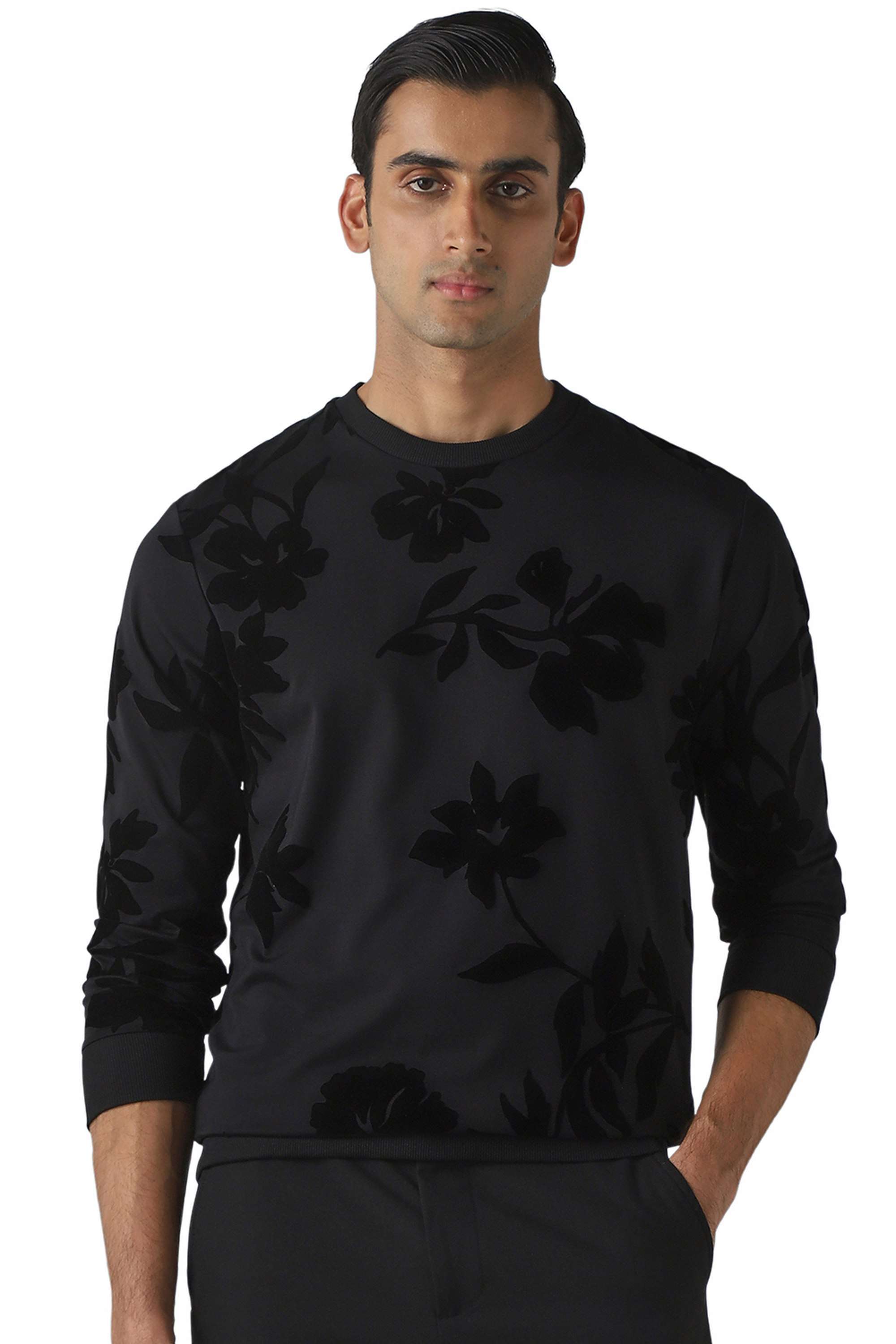 Floral-Cotton-Regular-Fit-Men-Sweatshirt