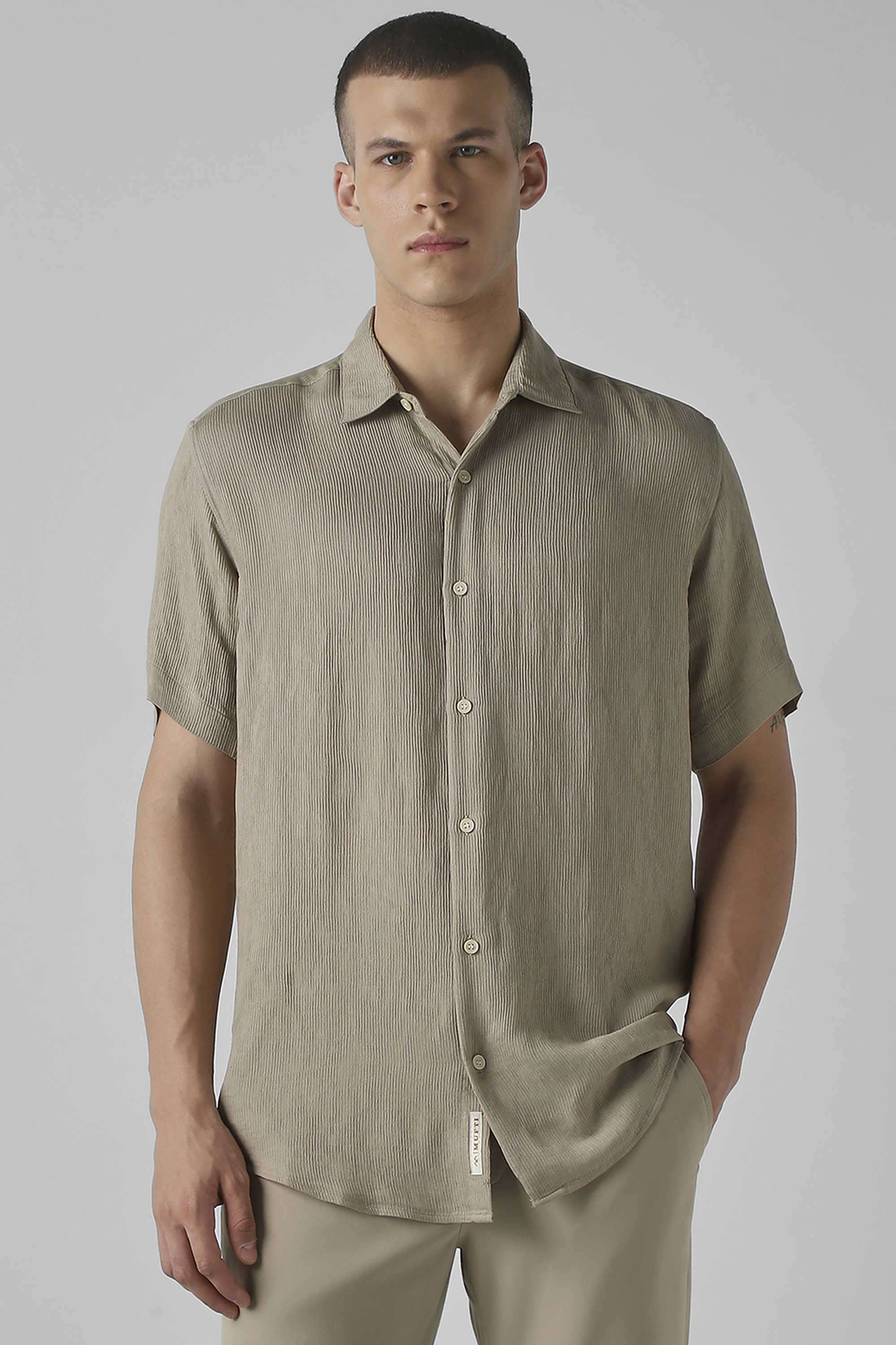 Solid-Cotton-Slim-Fit-Men-s-Casual-Shirt