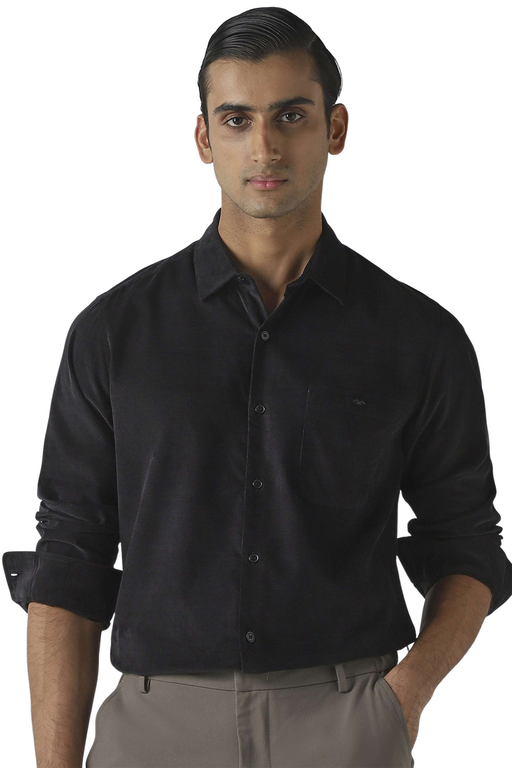 Solid-Cotton-Slim-Fit-Men-s-Shirt
