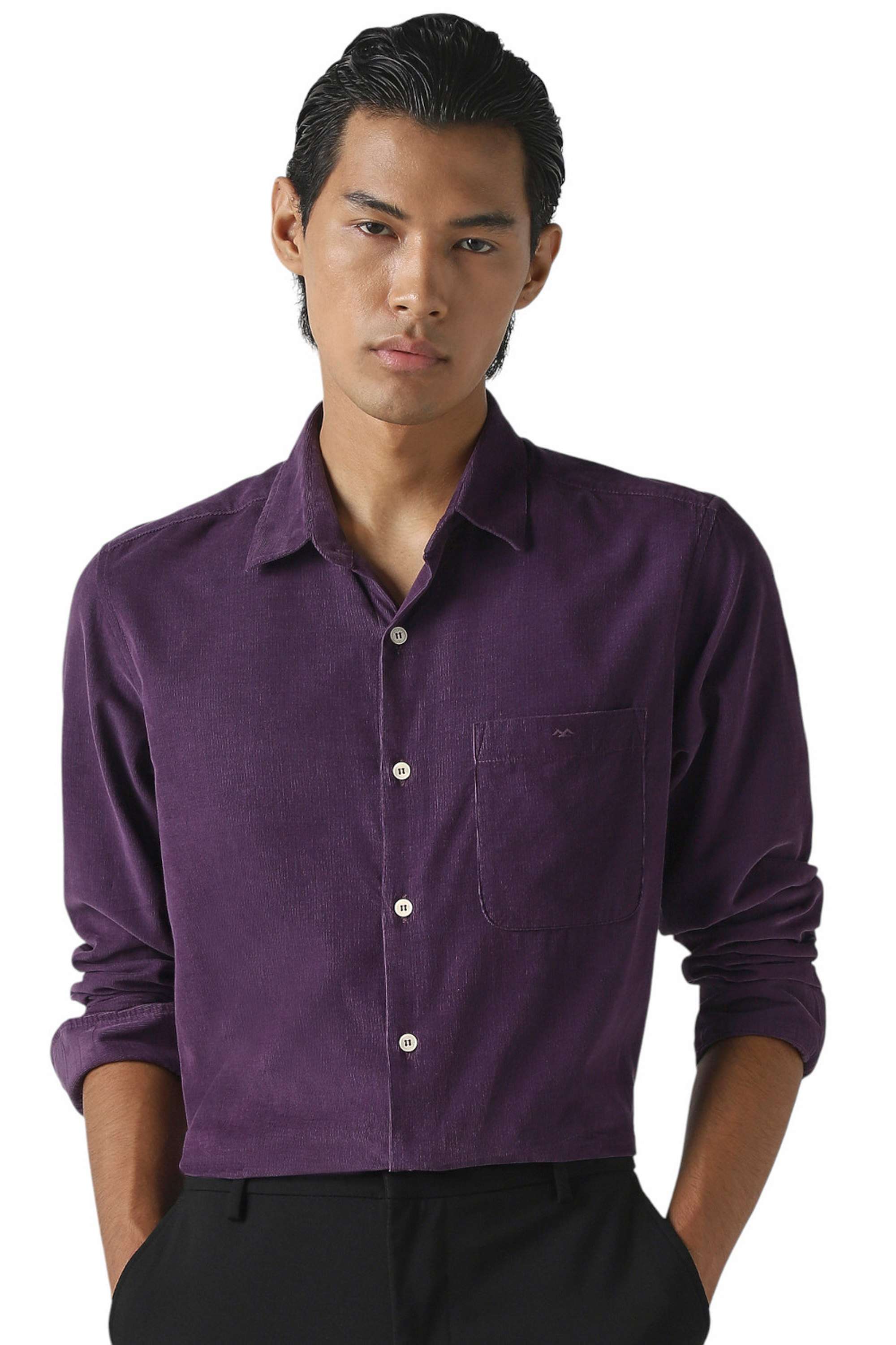 Solid-Cotton-Slim-Fit-Men-s-Shirt