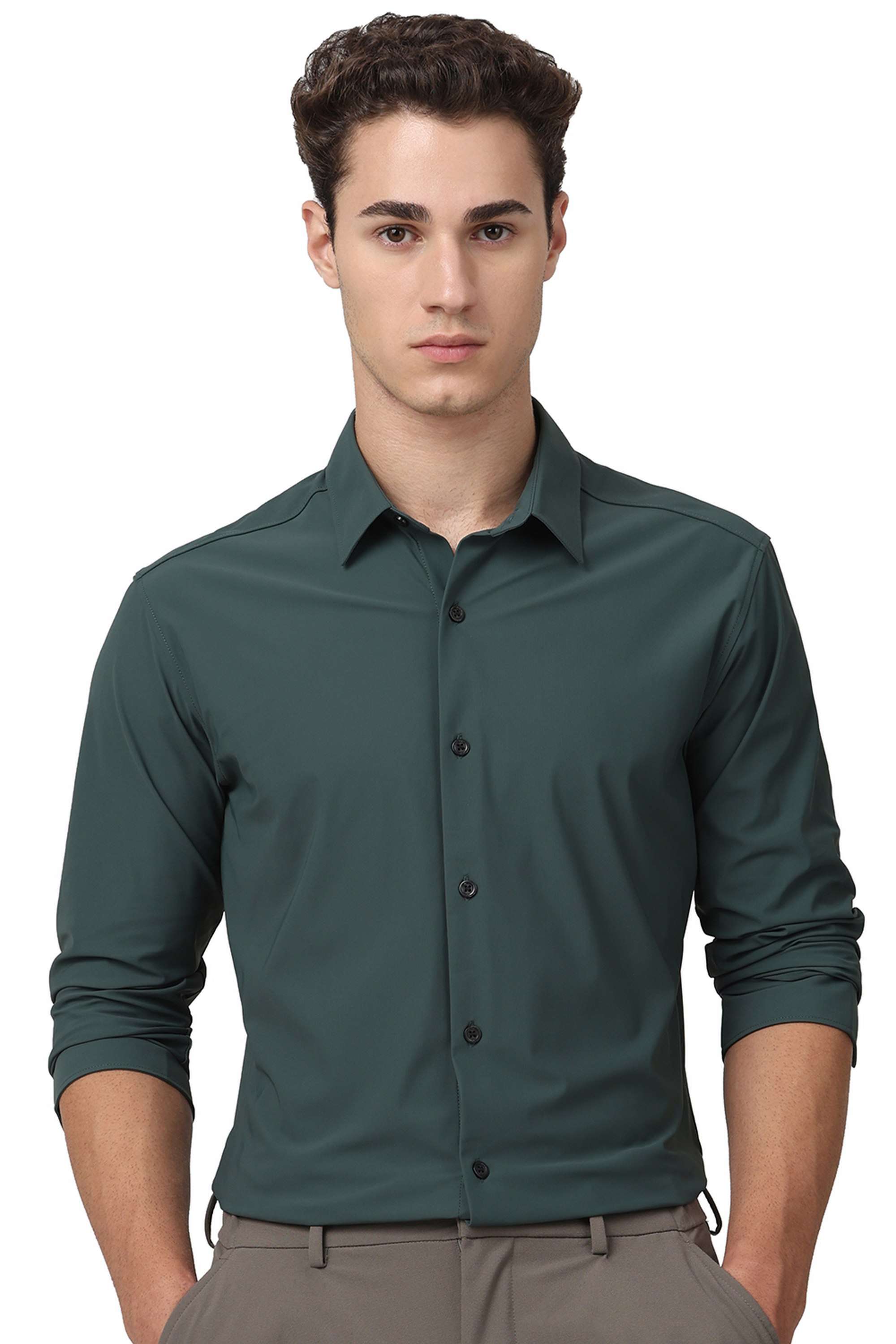 Solid-Cotton-Slim-Fit-Men-s-Shirt