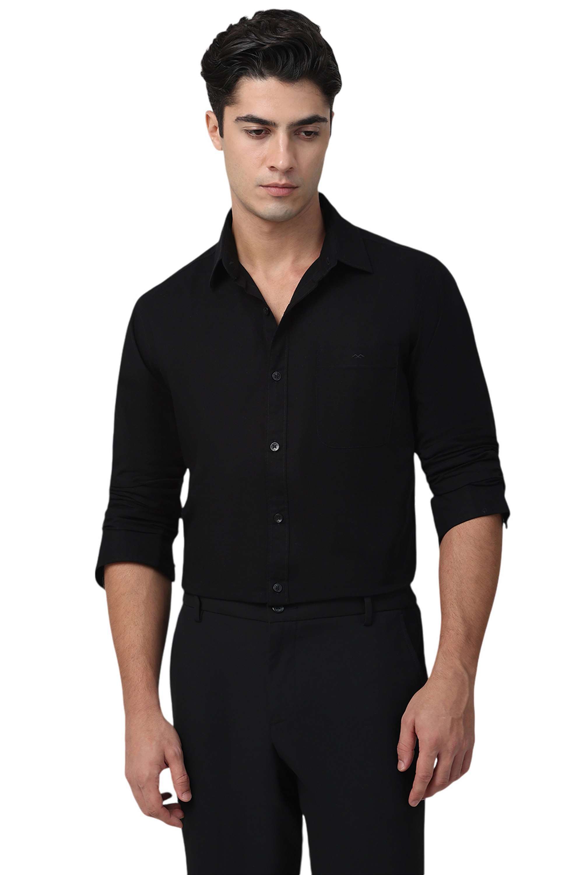 Solid-Cotton-Slim-Fit-Men-s-Shirt