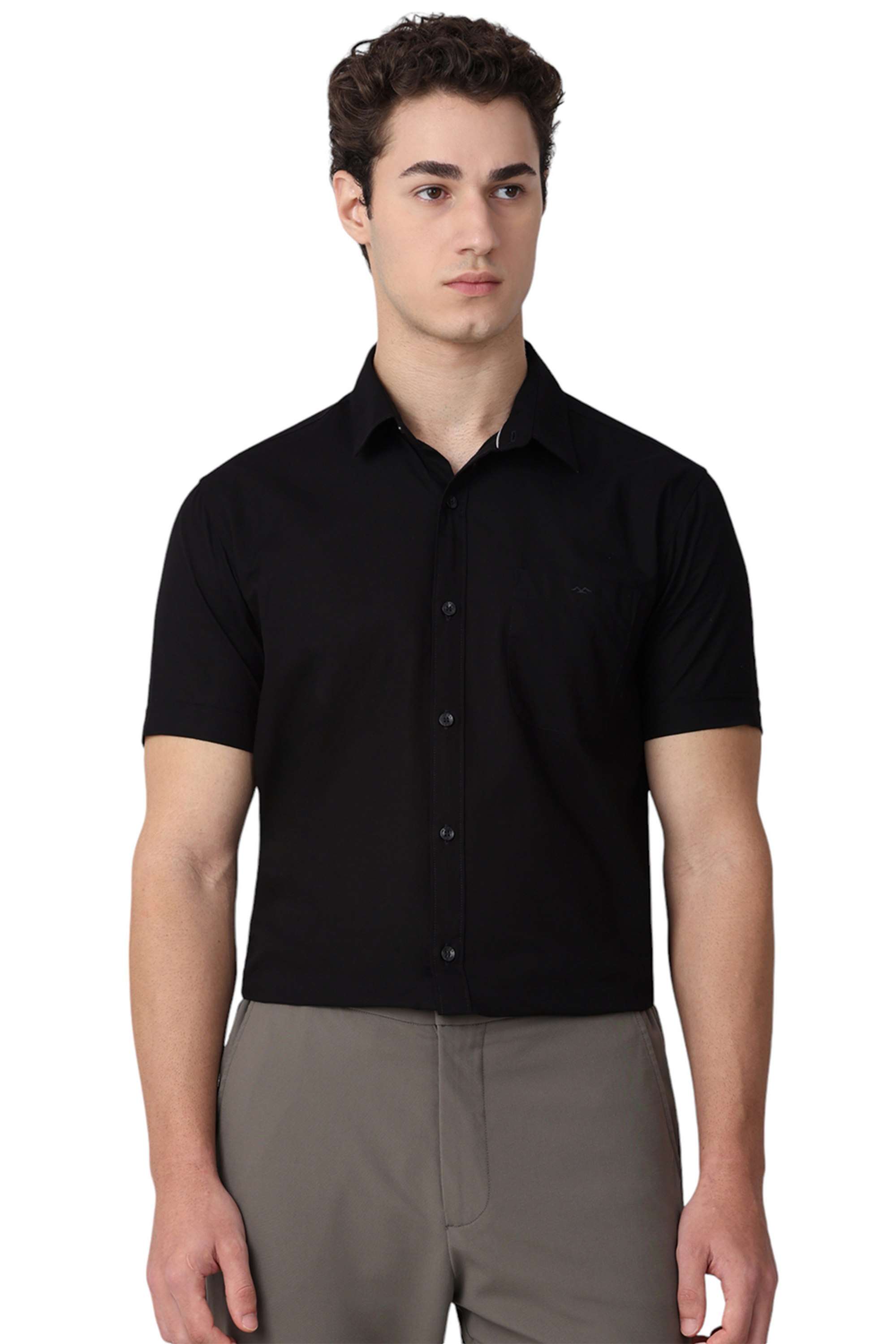 Solid-Cotton-Slim-Fit-Men-s-Shirt