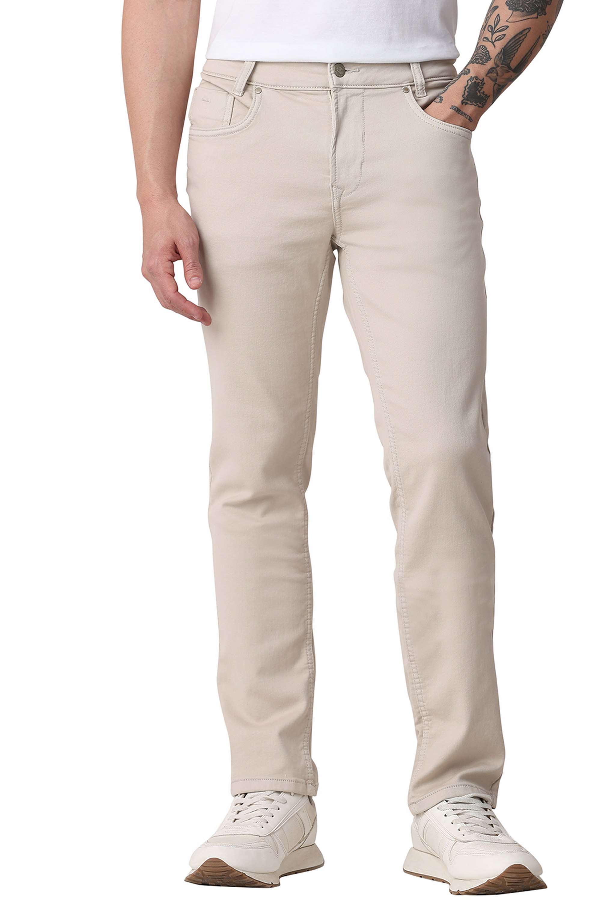 Solid-Cotton-Super-Skinny-Fit-Men-s-Jeans