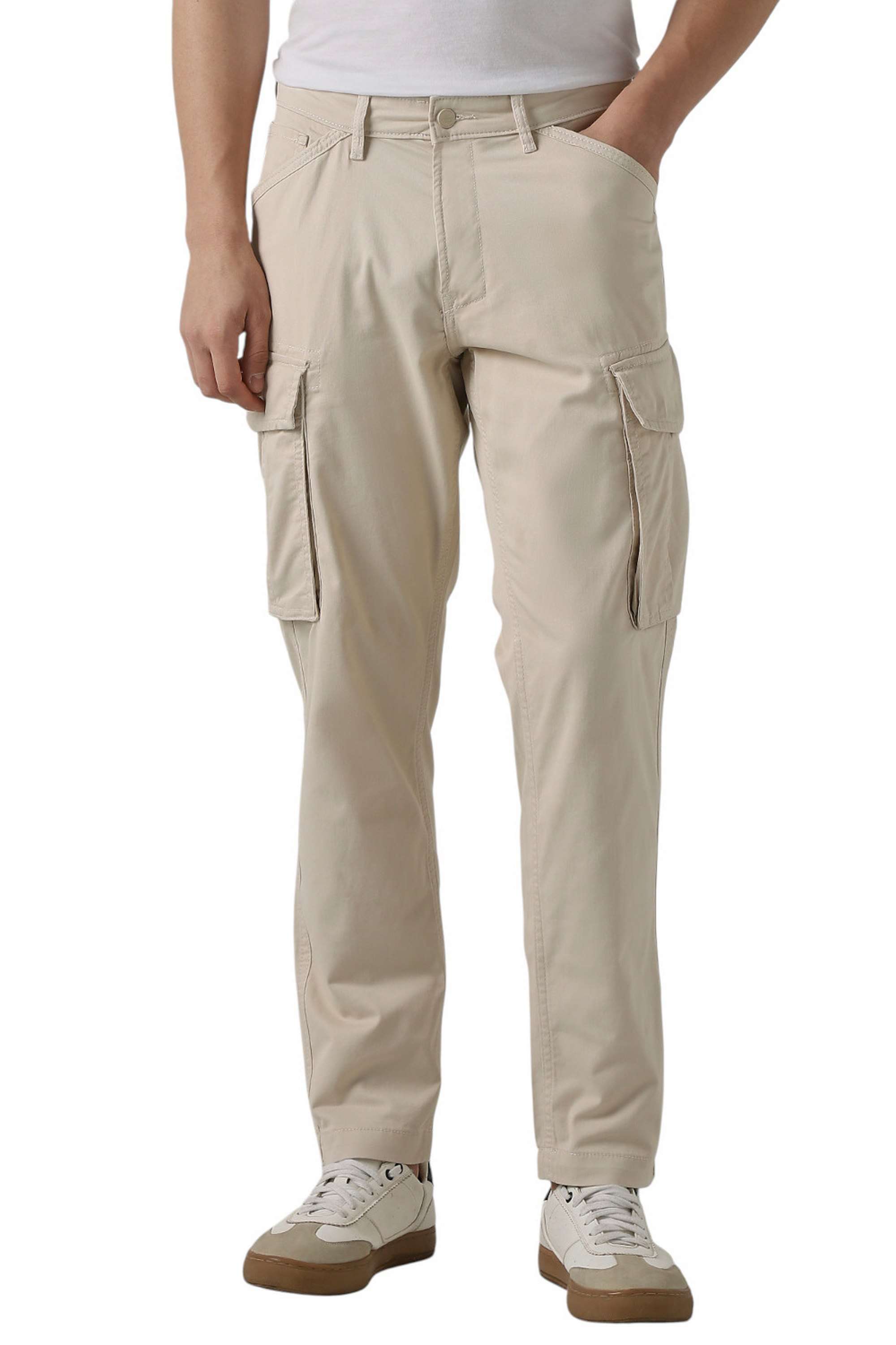 Solid-Cotton-Slim-Fit-Men-s-Casual-Trousers