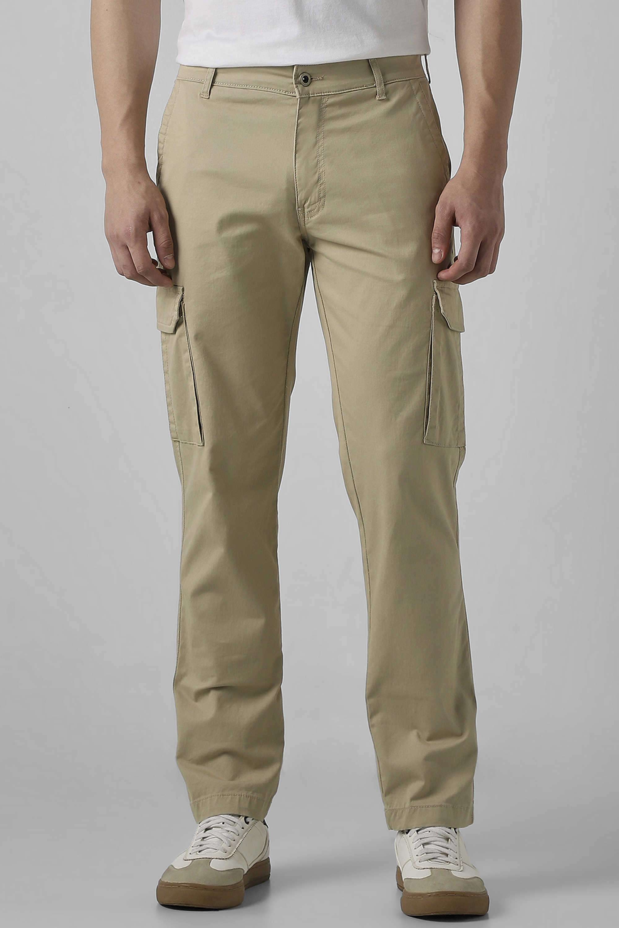 Solid-Cotton-Slim-Fit-Men-s-Casual-Trousers
