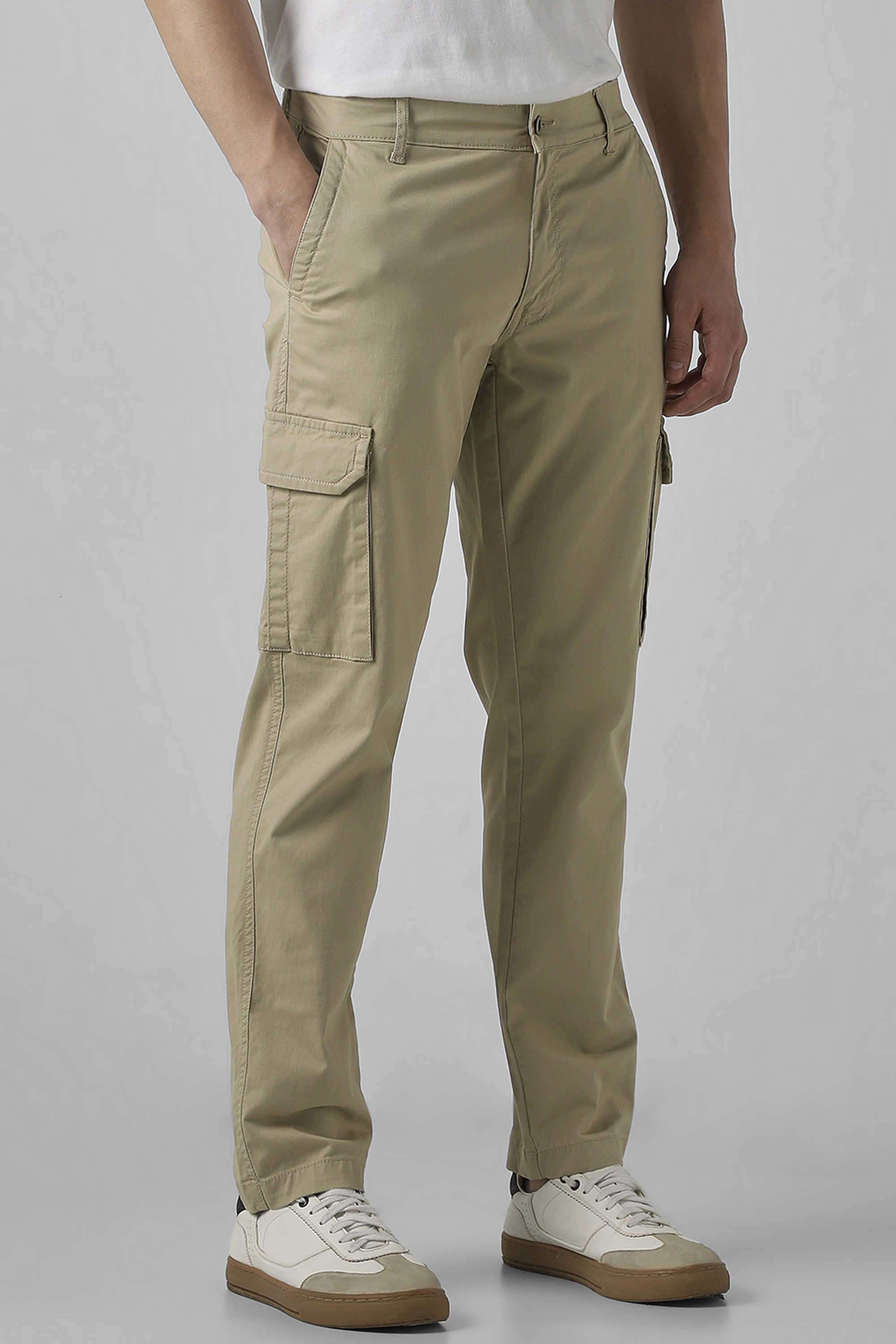 Solid-Cotton-Slim-Fit-Men-s-Casual-Trousers
