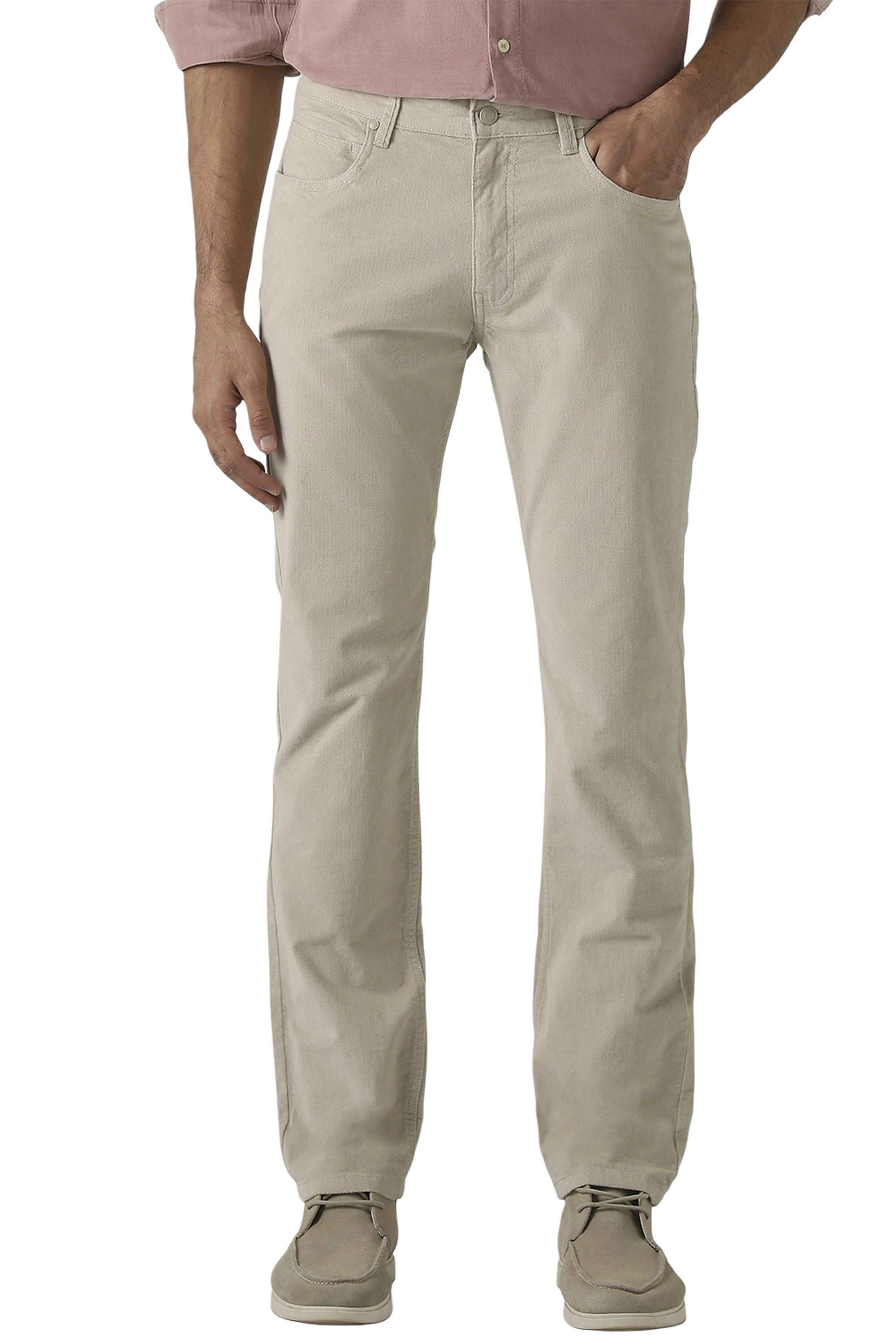 Solid-Straight-Fit-Cotton-Men-s-Casual-Wear-Trousers