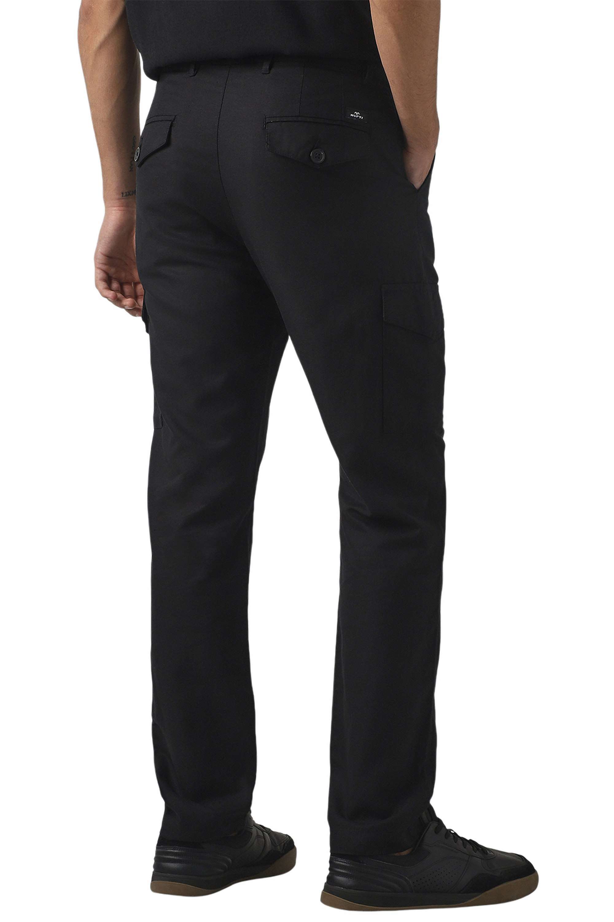 Solid-Cotton-Slim-Fit-Men-s-Casual-Trousers