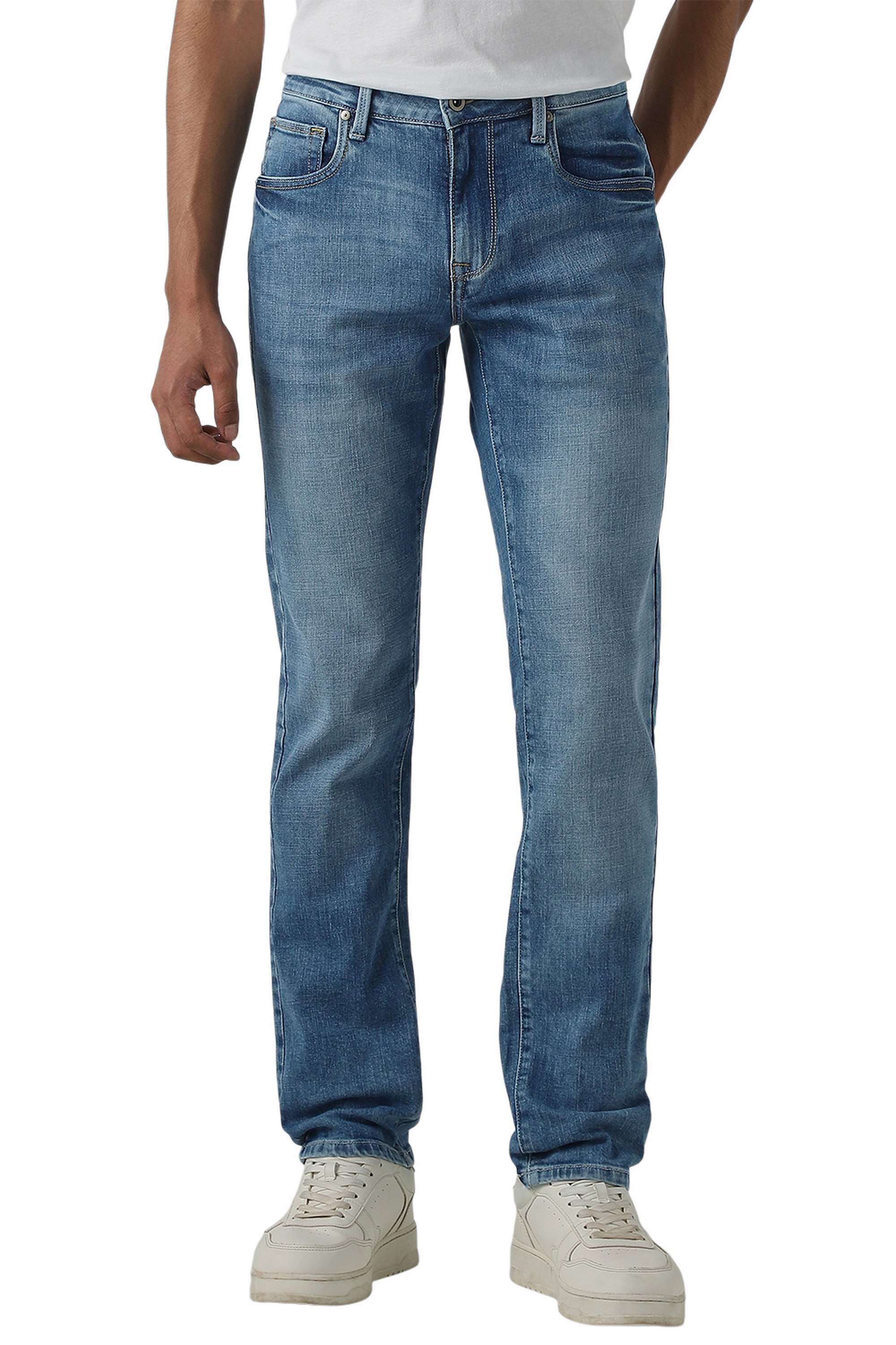 Solid-Cotton-Slim-Fit-Men-s-Jeans