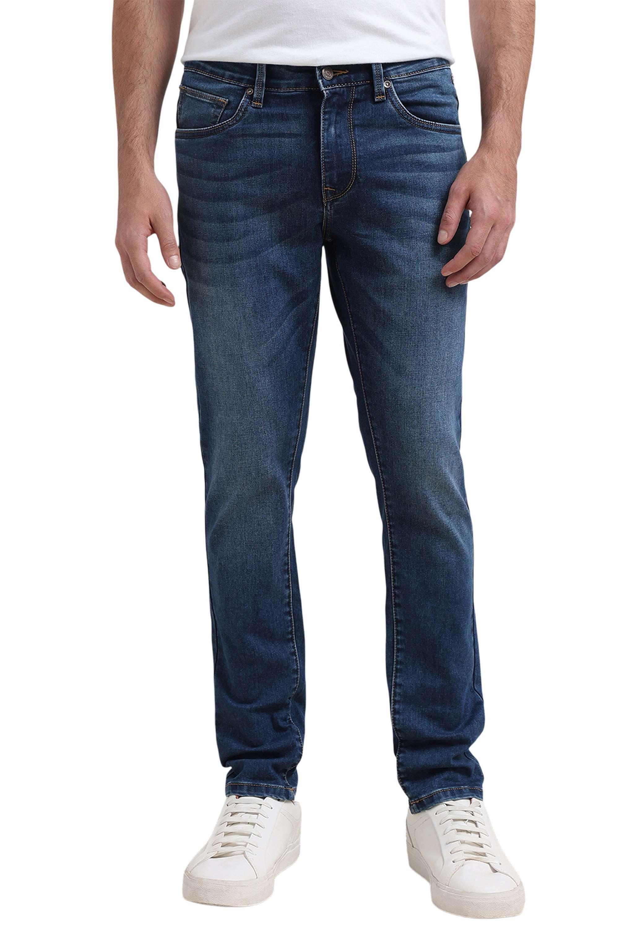 Solid-Cotton-Skinny-Fit-Men-s-Jeans