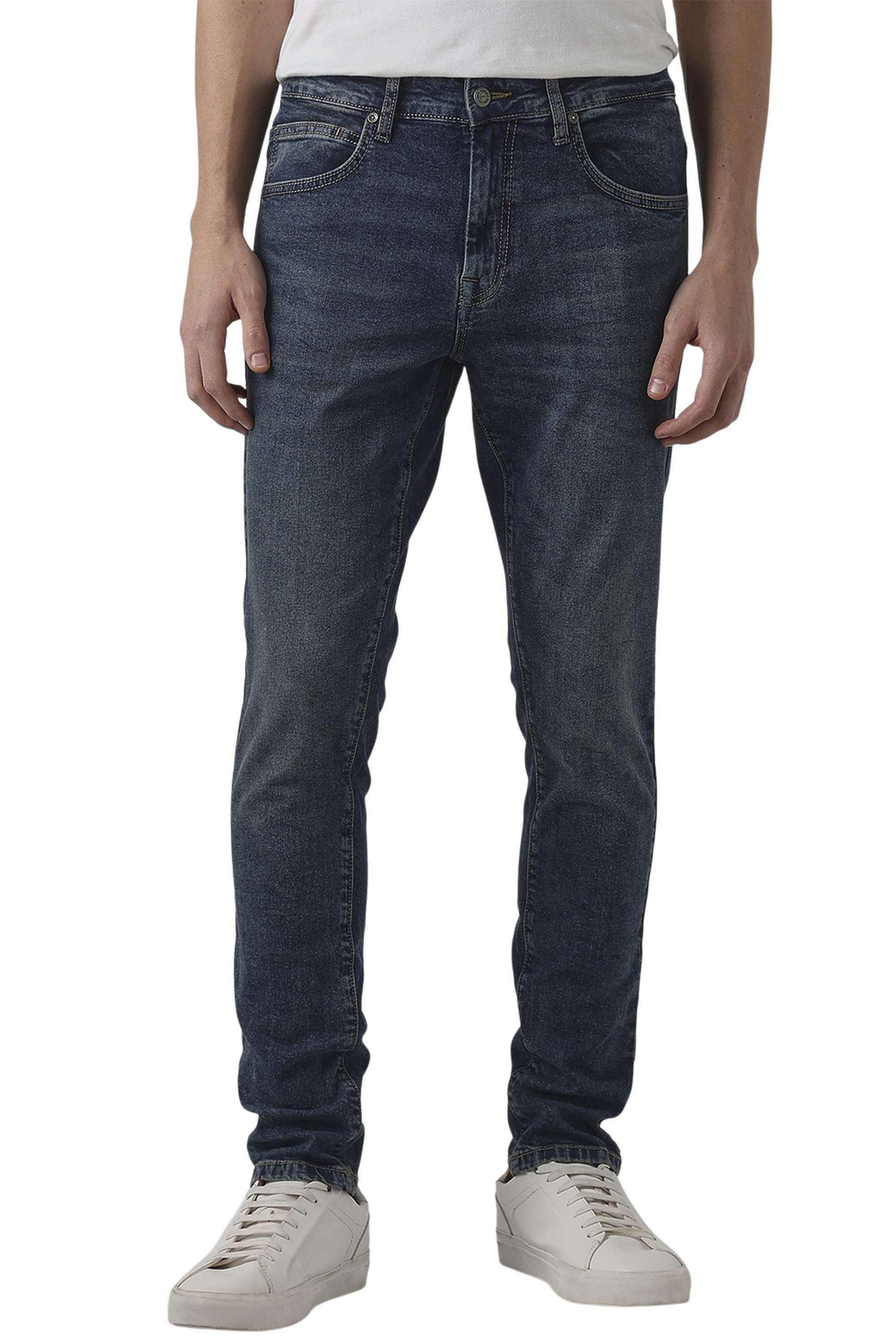 Light-Wash-Cotton-Skinny-Fit-Men-s-Jeans