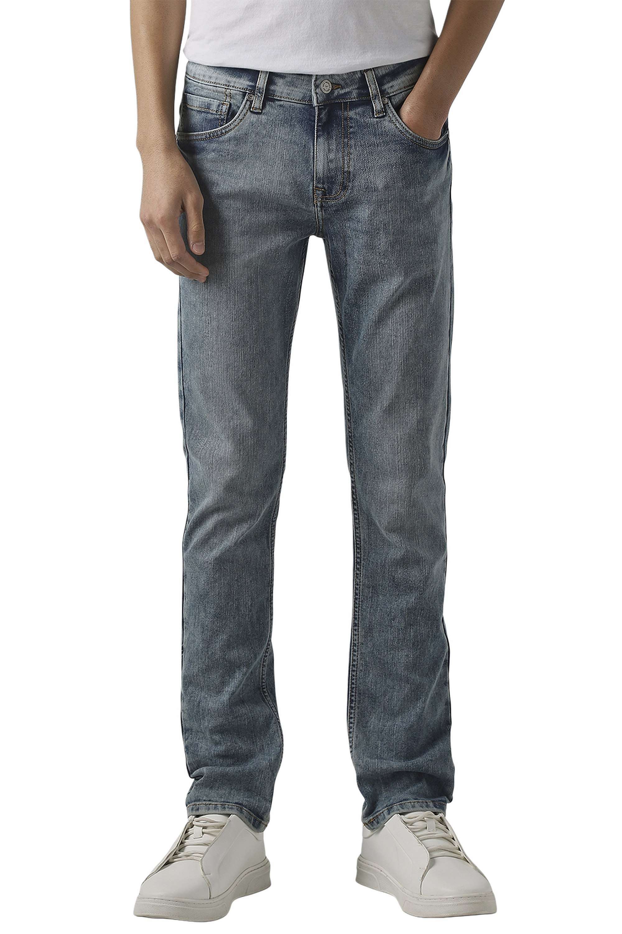 Solid-Cotton-Super-Skinny-Fit-Men-s-Jeans