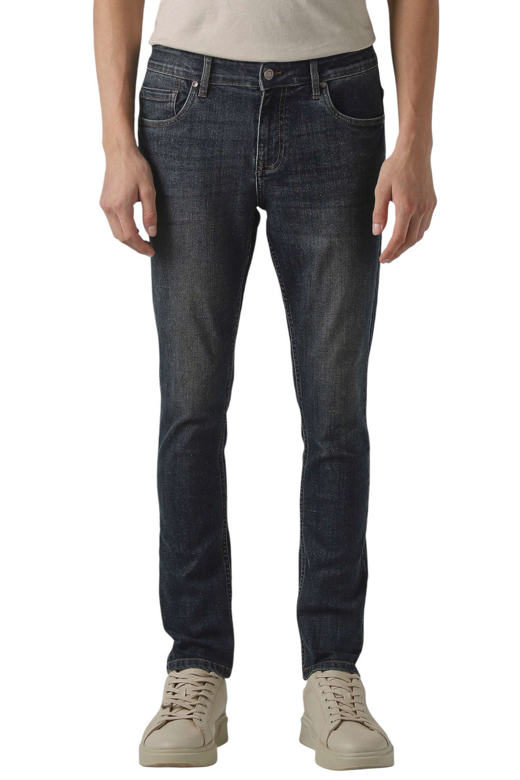 Solid-Cotton-Skinny-Fit-Men-s-Jeans