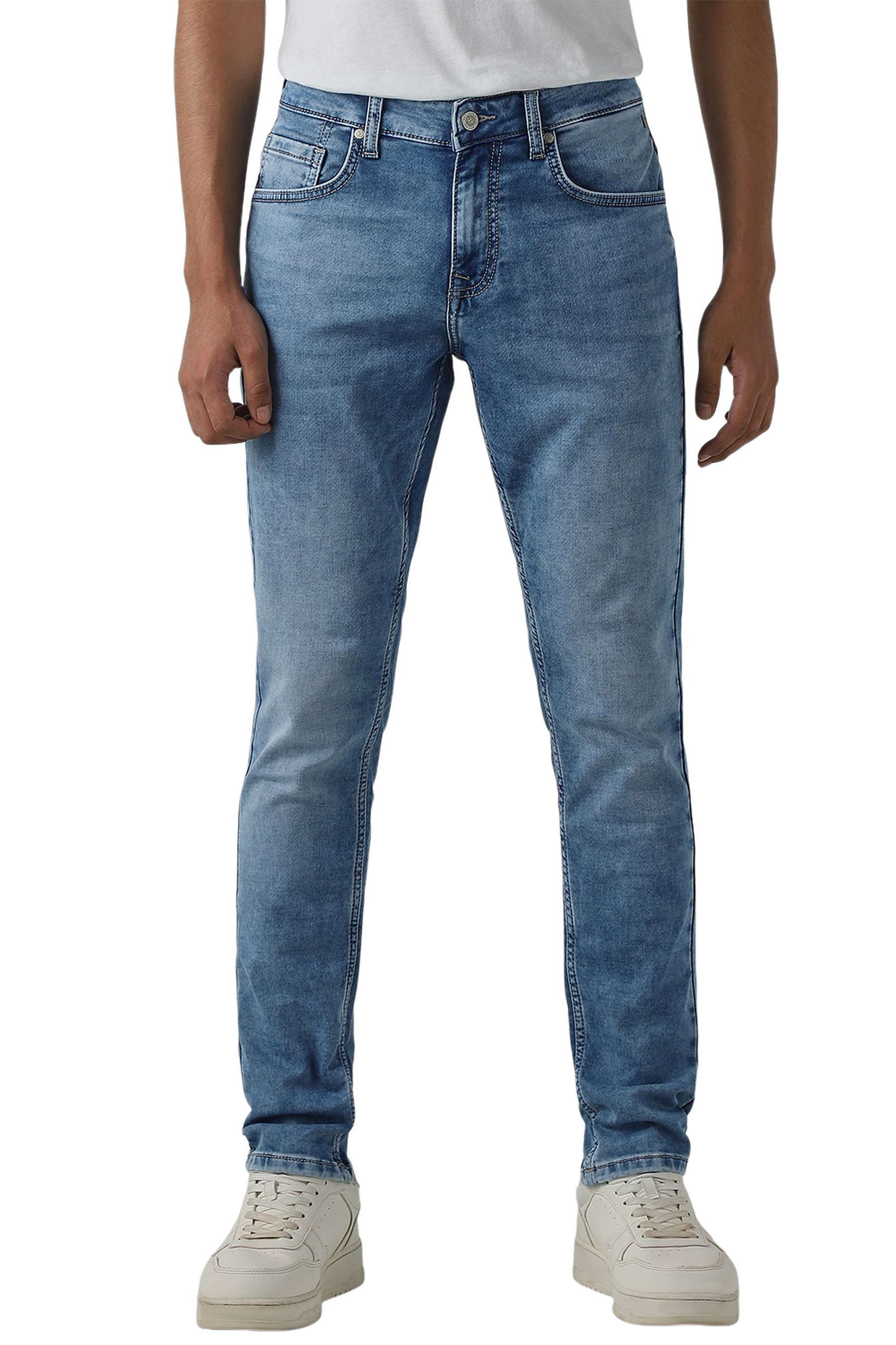 Solid-Cotton-Skinny-Fit-Men-s-Jeans