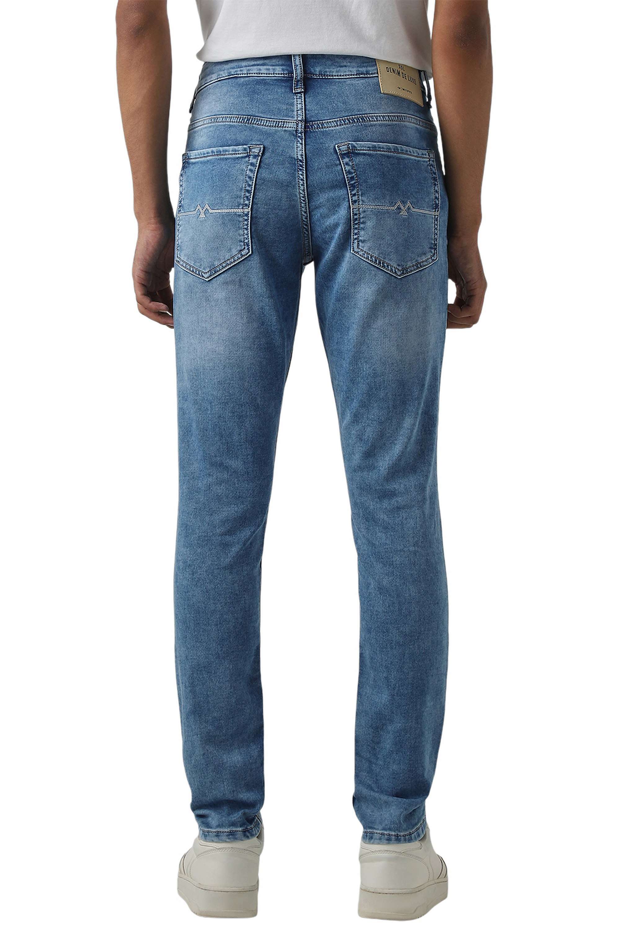 Solid-Cotton-Skinny-Fit-Men-s-Jeans