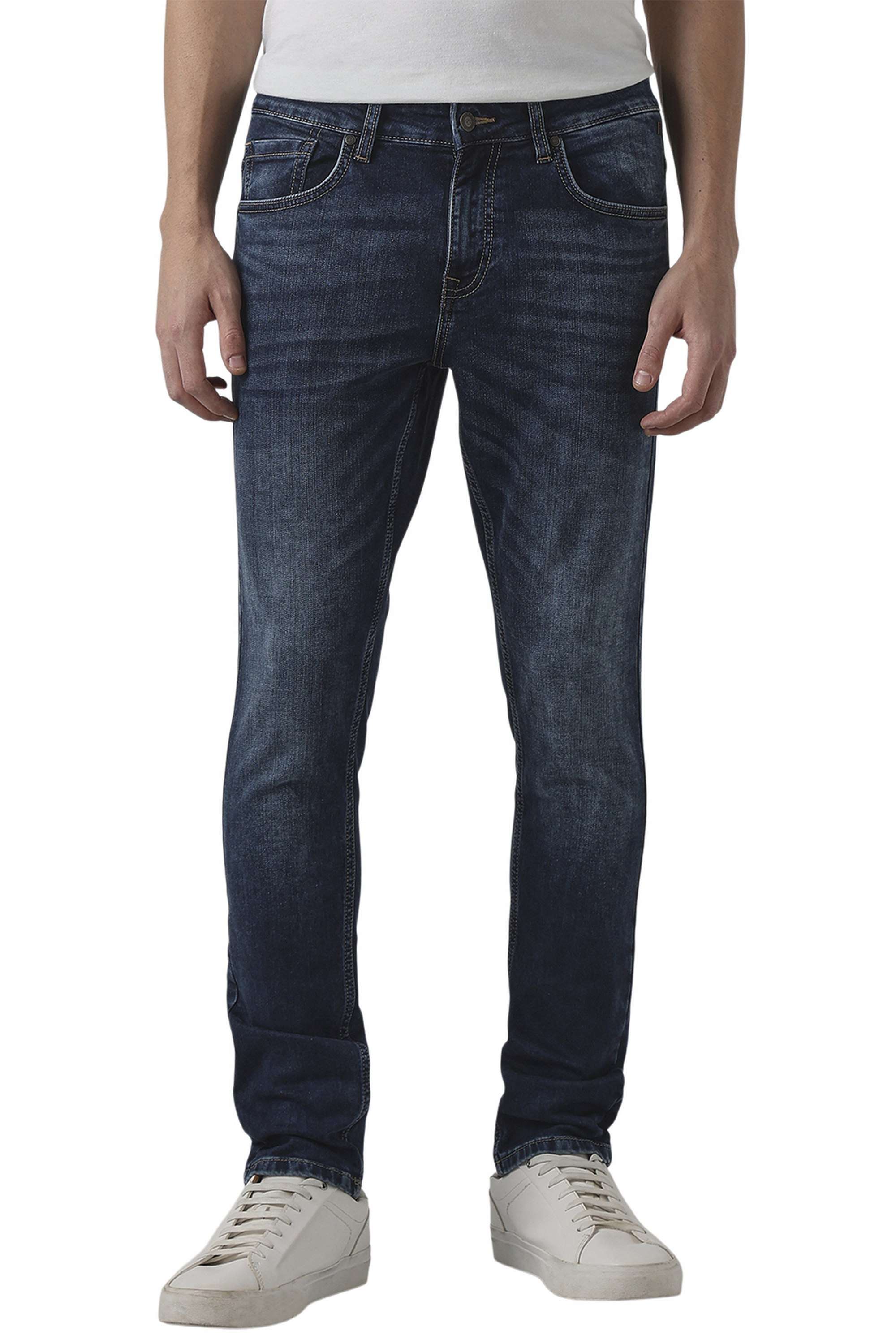 Solid-Cotton-Skinny-Fit-Men-s-Jeans