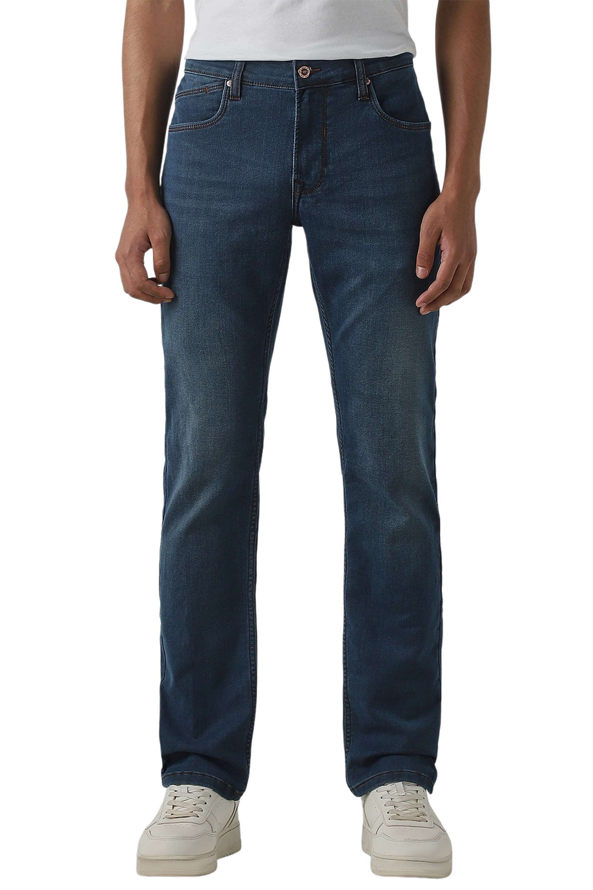 Solid-Cotton-Slim-Fit-Men-s-Jeans