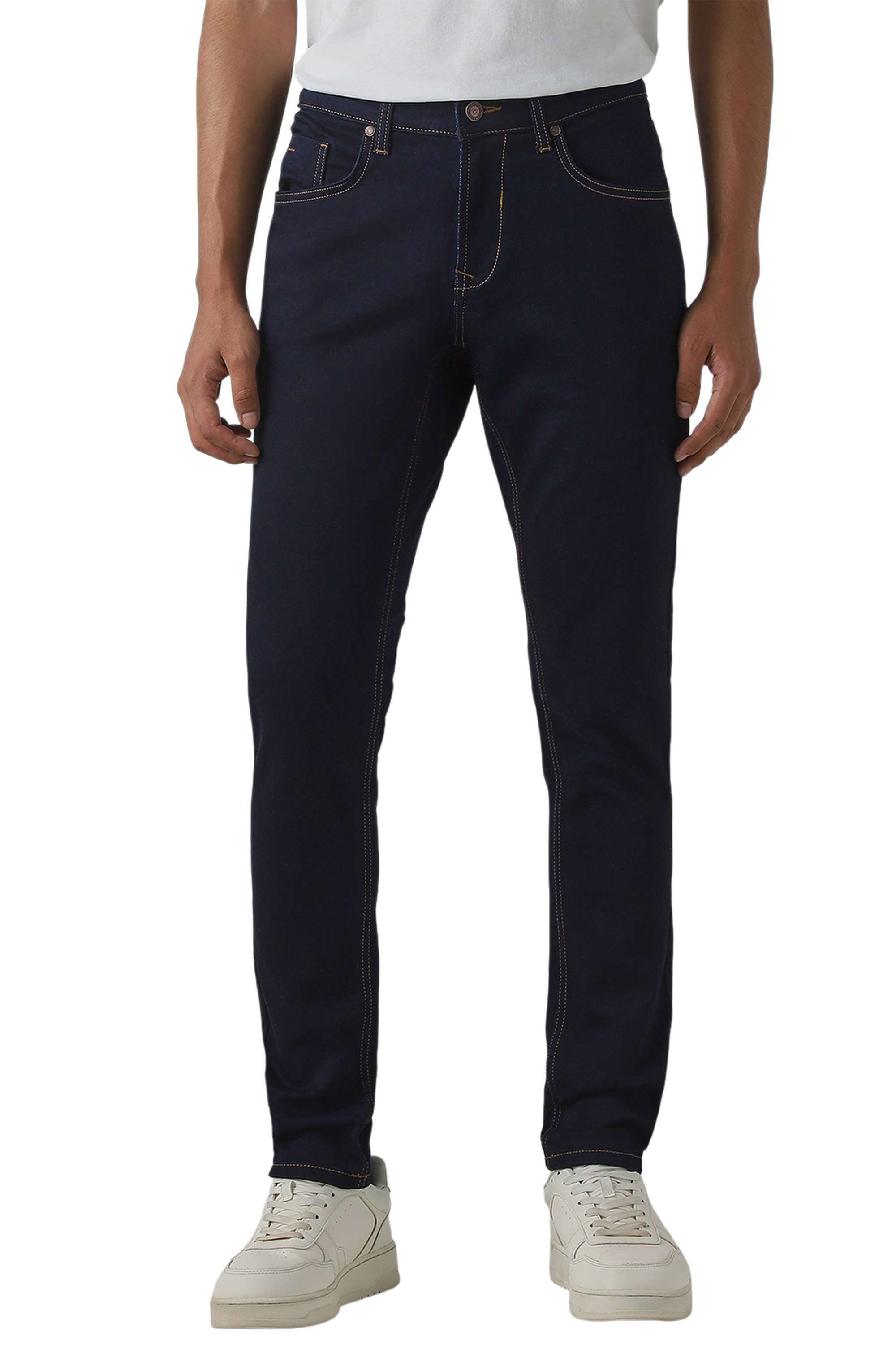 Solid-Cotton-Skinny-Fit-Men-s-Jeans