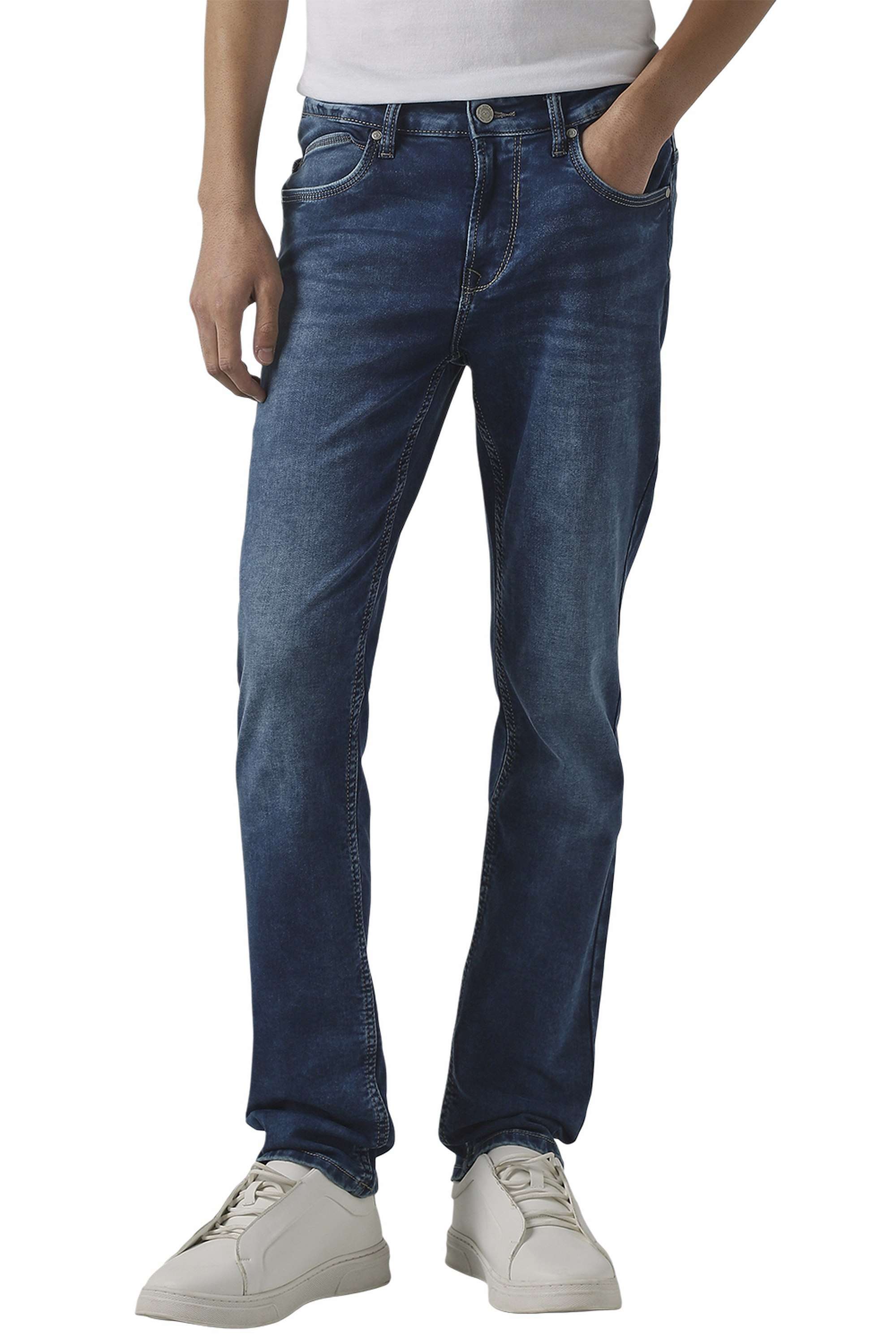 Solid-Cotton-Super-Skinny-Fit-Men-s-Jeans