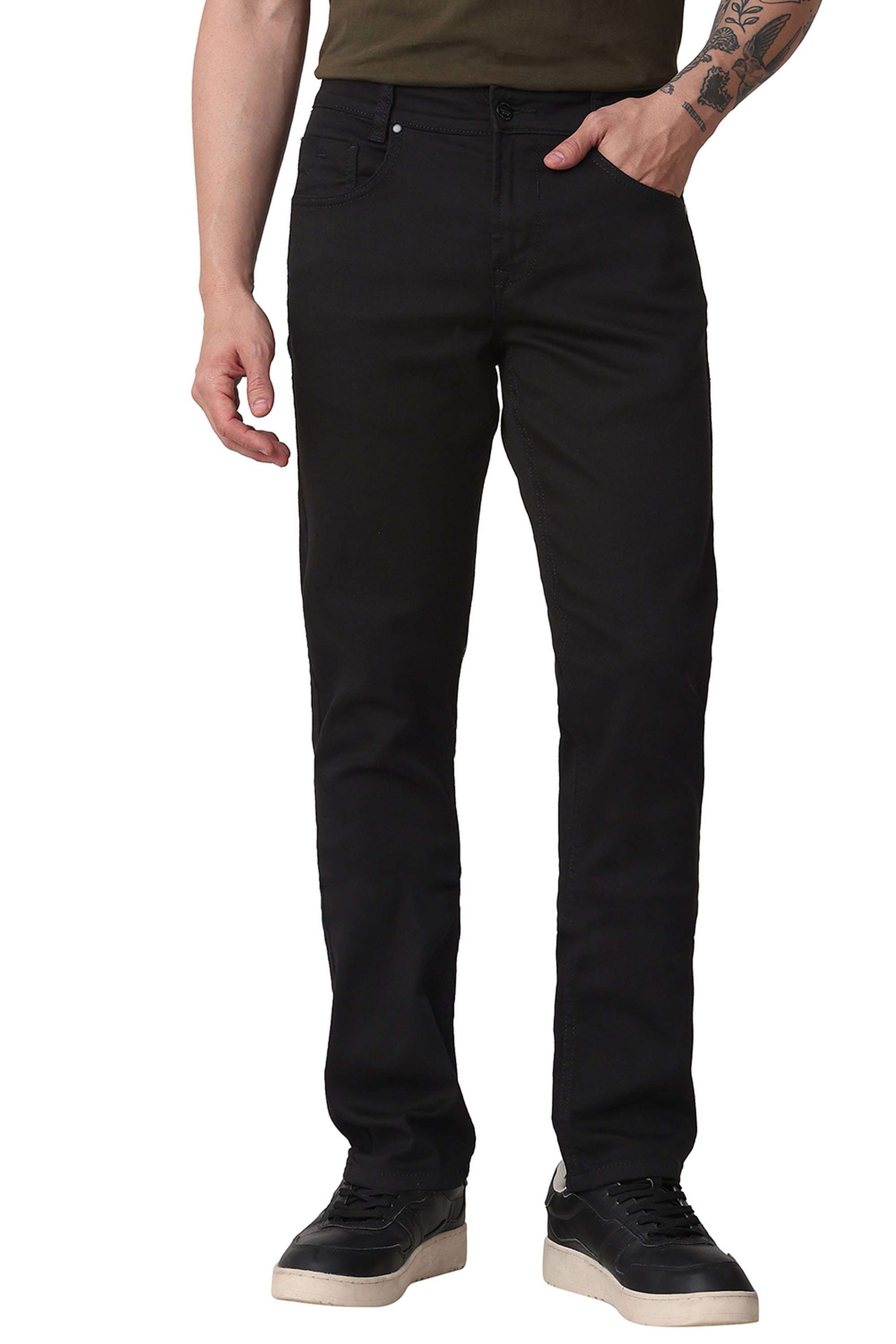 Solid-Cotton-Super-Skinny-Fit-Men-s-Jeans