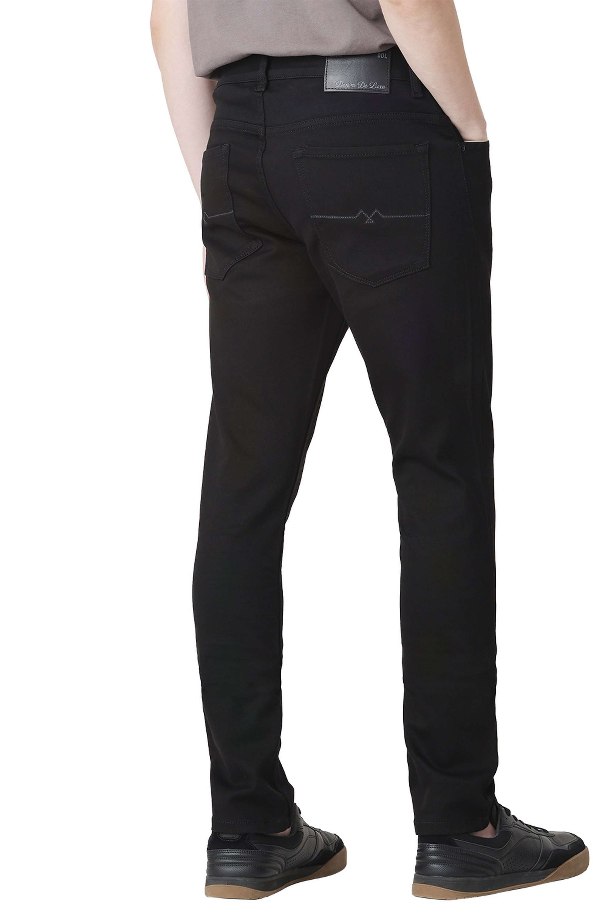 Solid-Cotton-Skinny-Fit-Men-s-Jeans