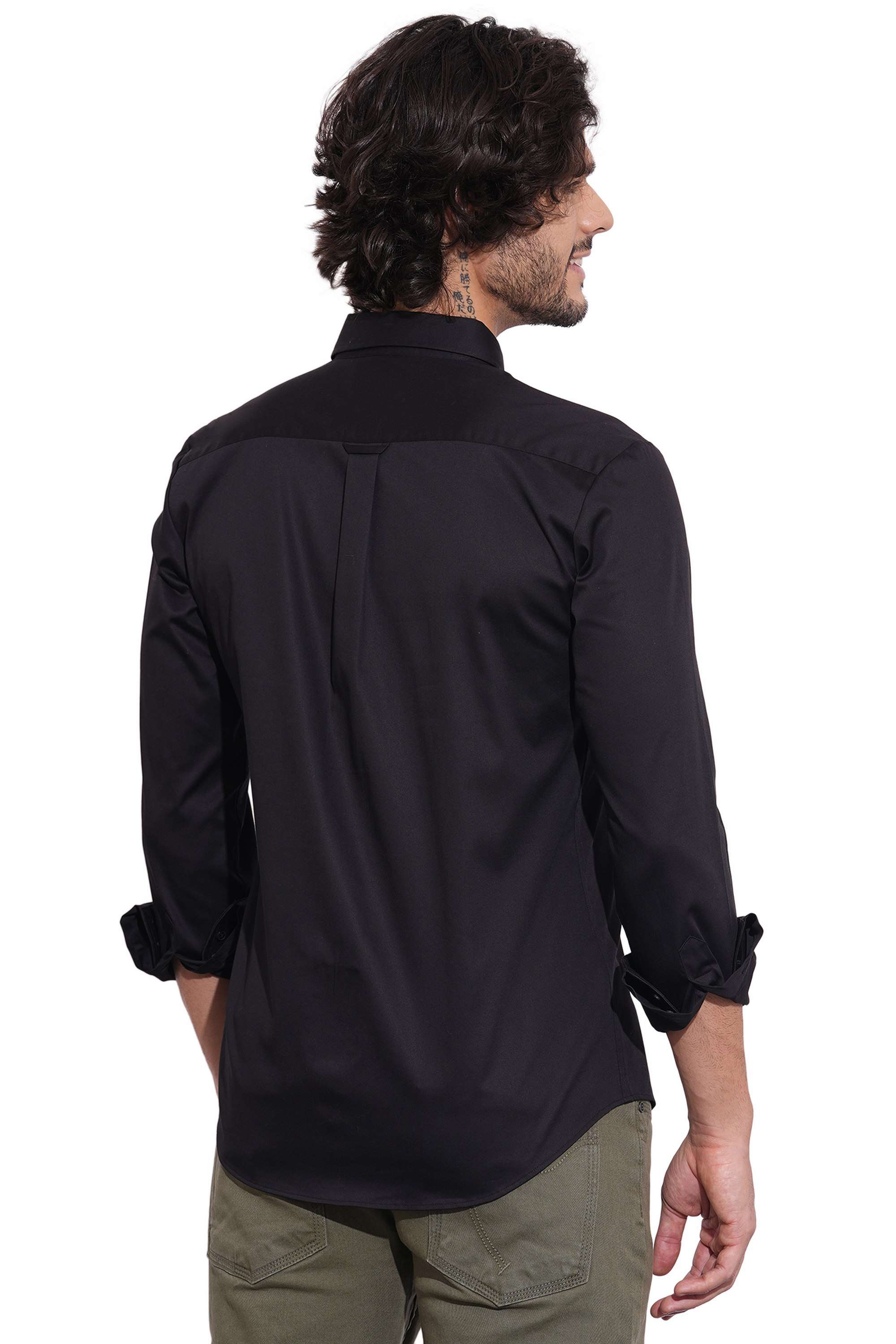 Solid-Cotton-Slim-Fit-Men-s-Casual-Shirt