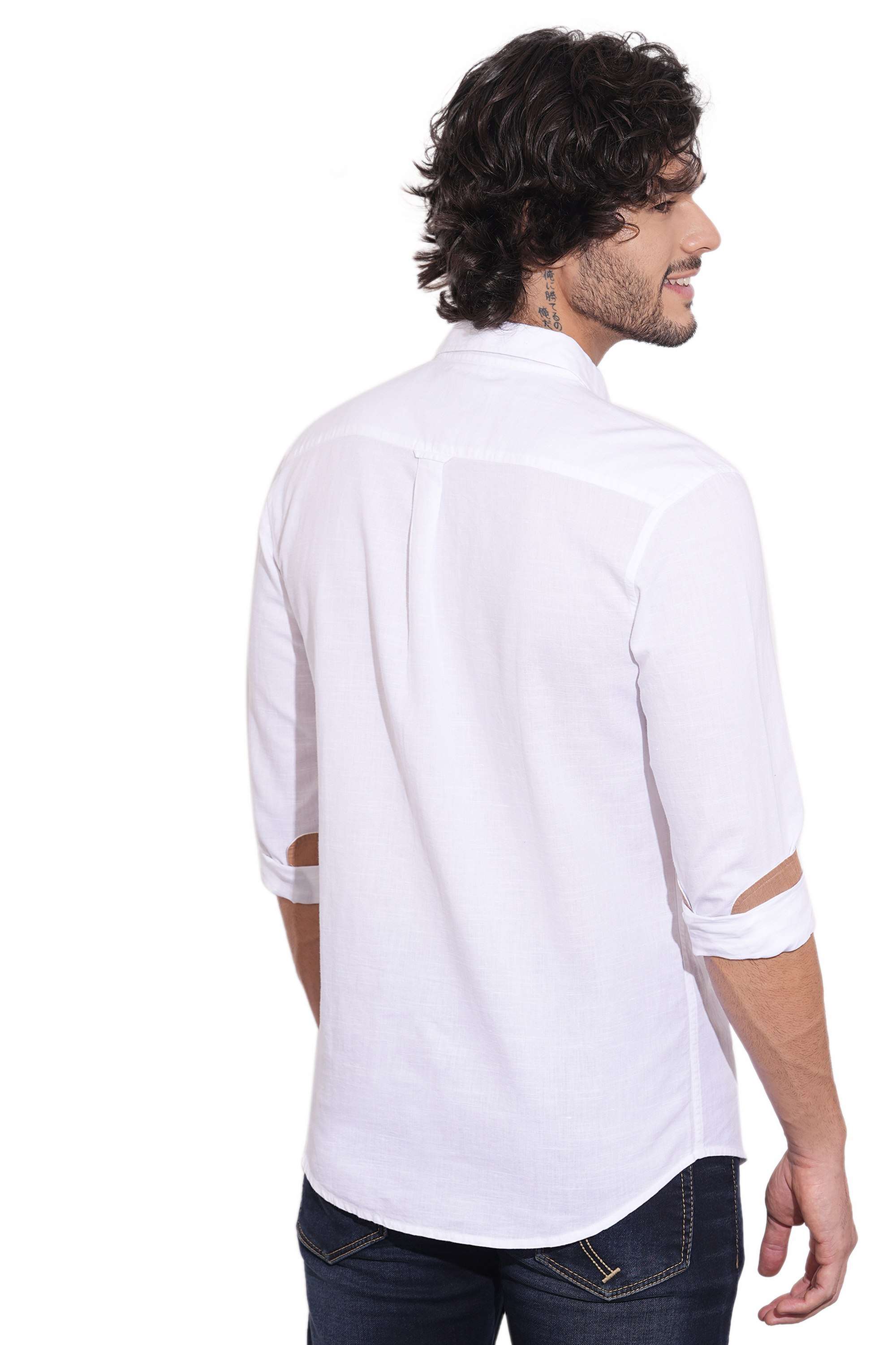 Solid-Cotton-Blend-Slim-Fit-Men-s-Casual-Shirt