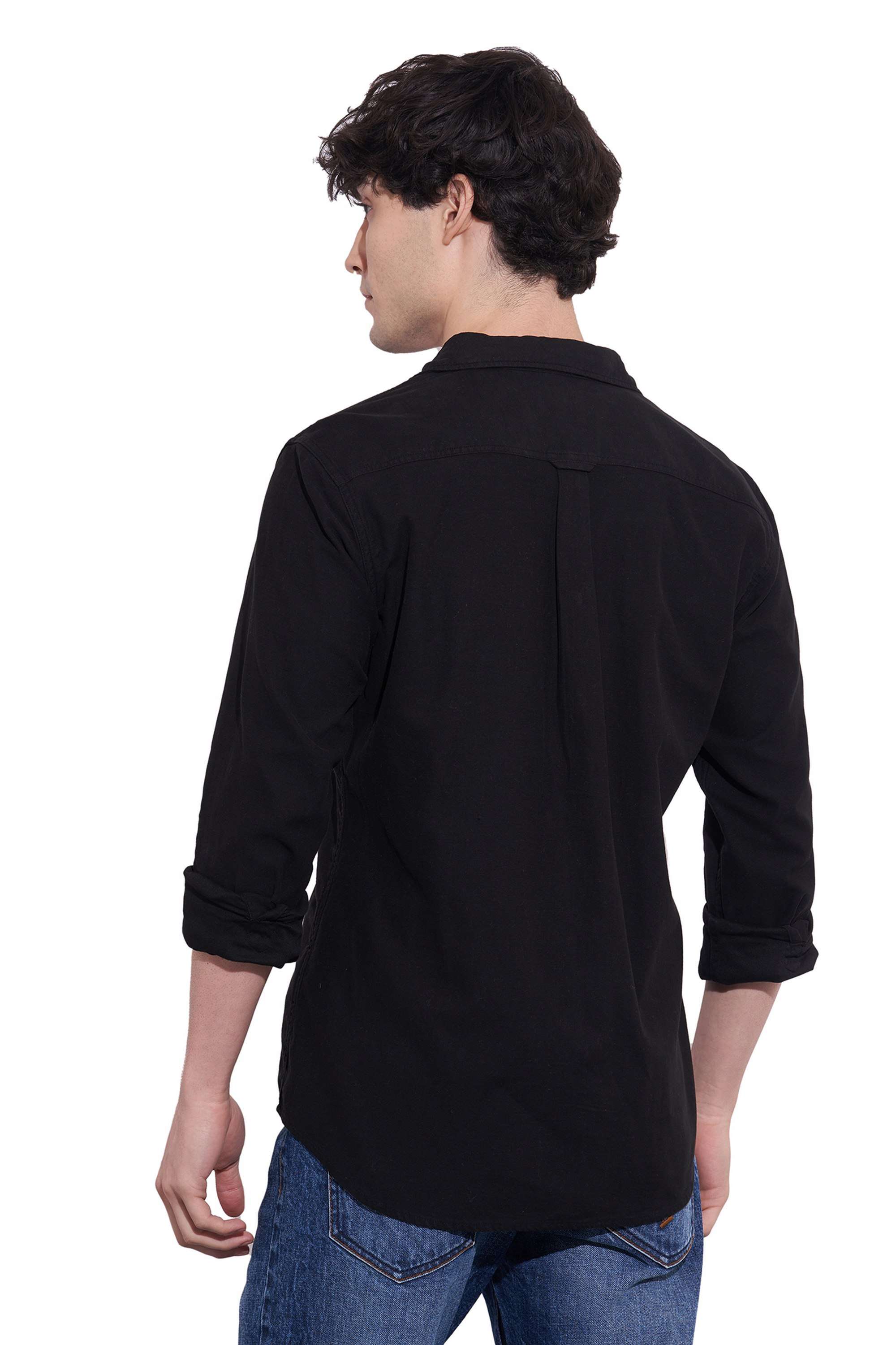 Solid-Cotton-Slim-Fit-Men-s-Casual-Shirt